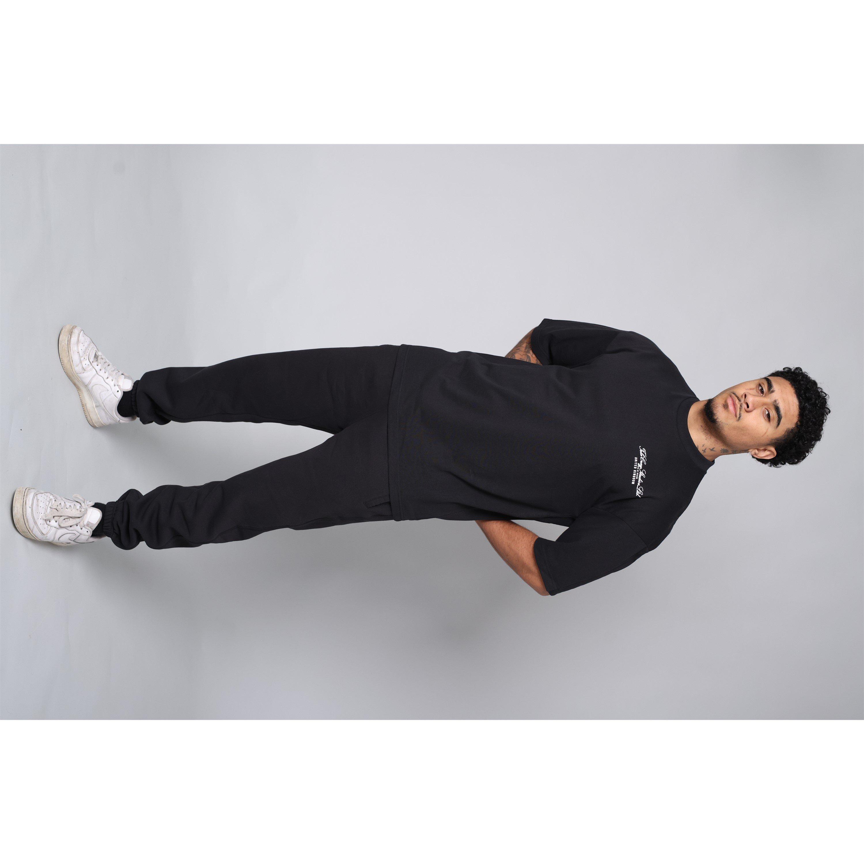 Black - Tela Cruz - Men's Studio Tee Oversized T-Shirt - 10