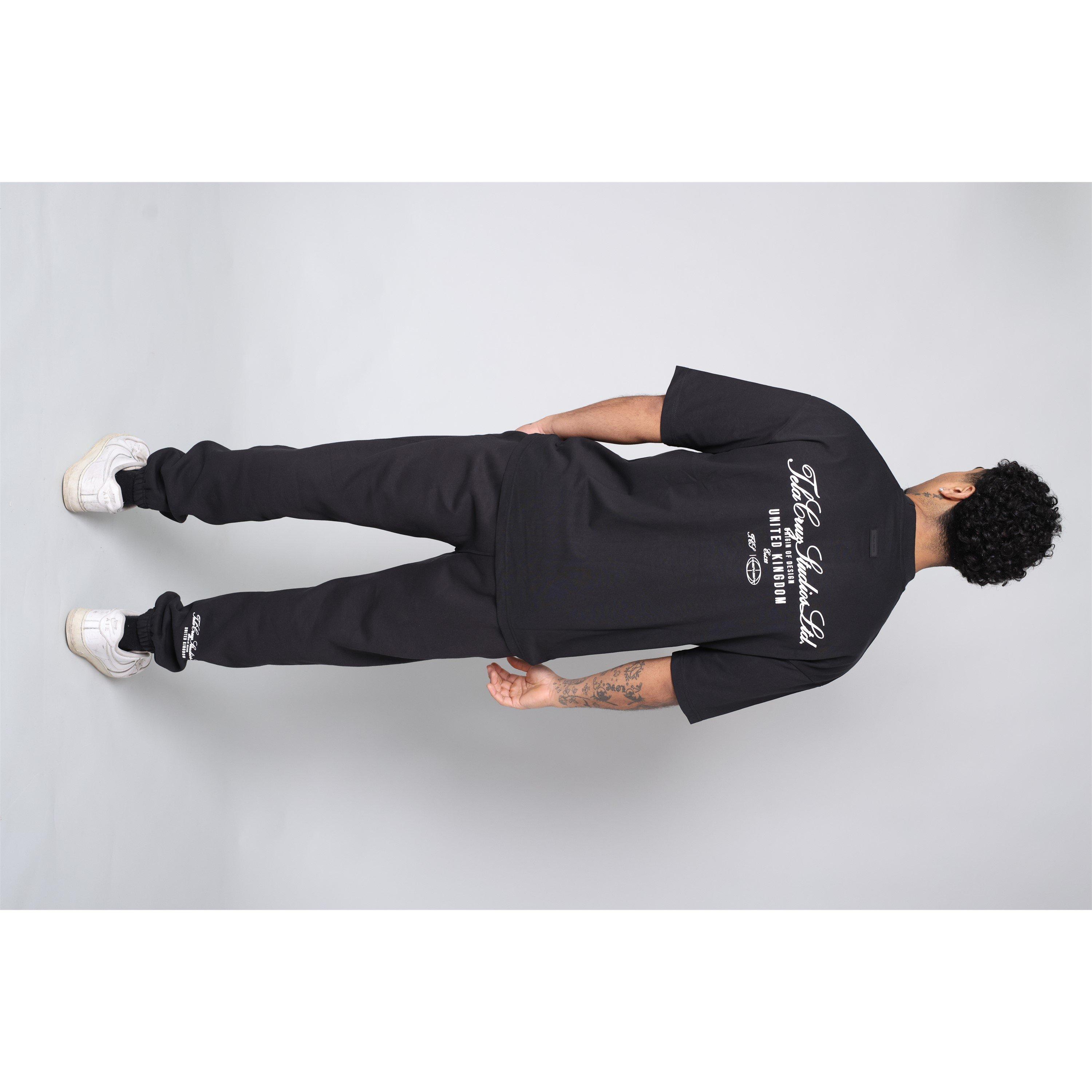 Black - Tela Cruz - Men's Studio Tee Oversized T-Shirt - 3