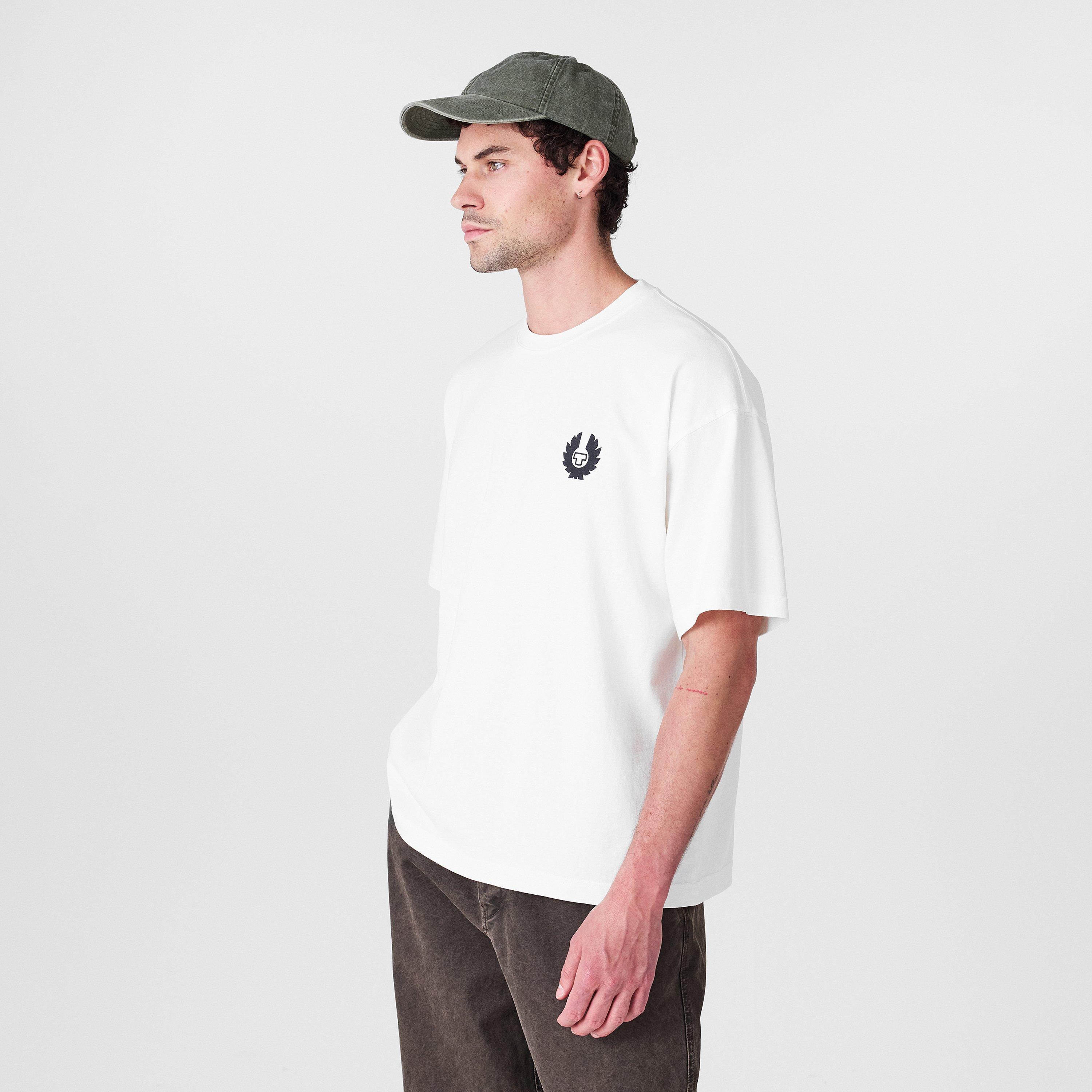White - Belstaff - Men's Drop-Shoulder Oversized T-Shirt - 3