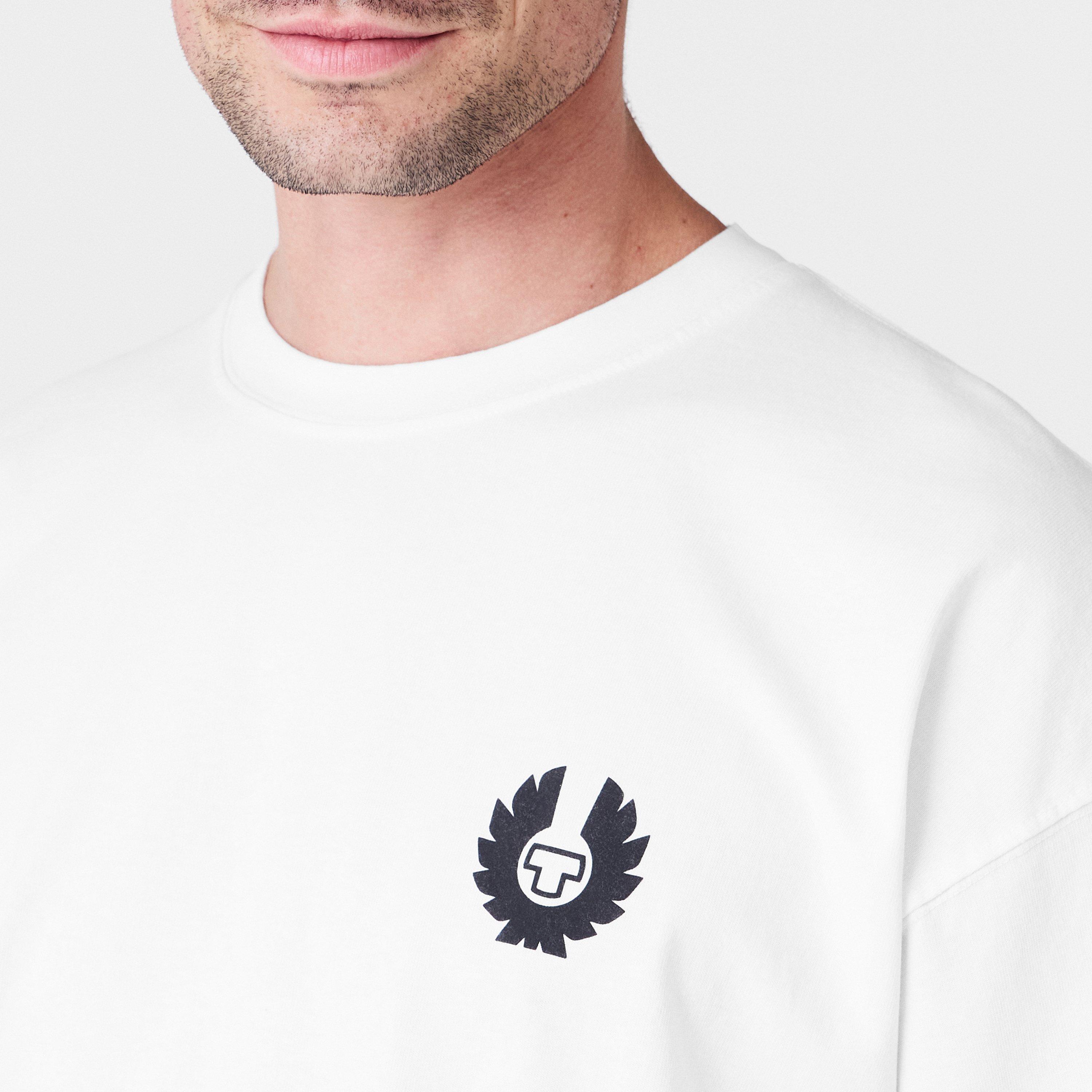 White - Belstaff - Men's Drop-Shoulder Oversized T-Shirt - 5