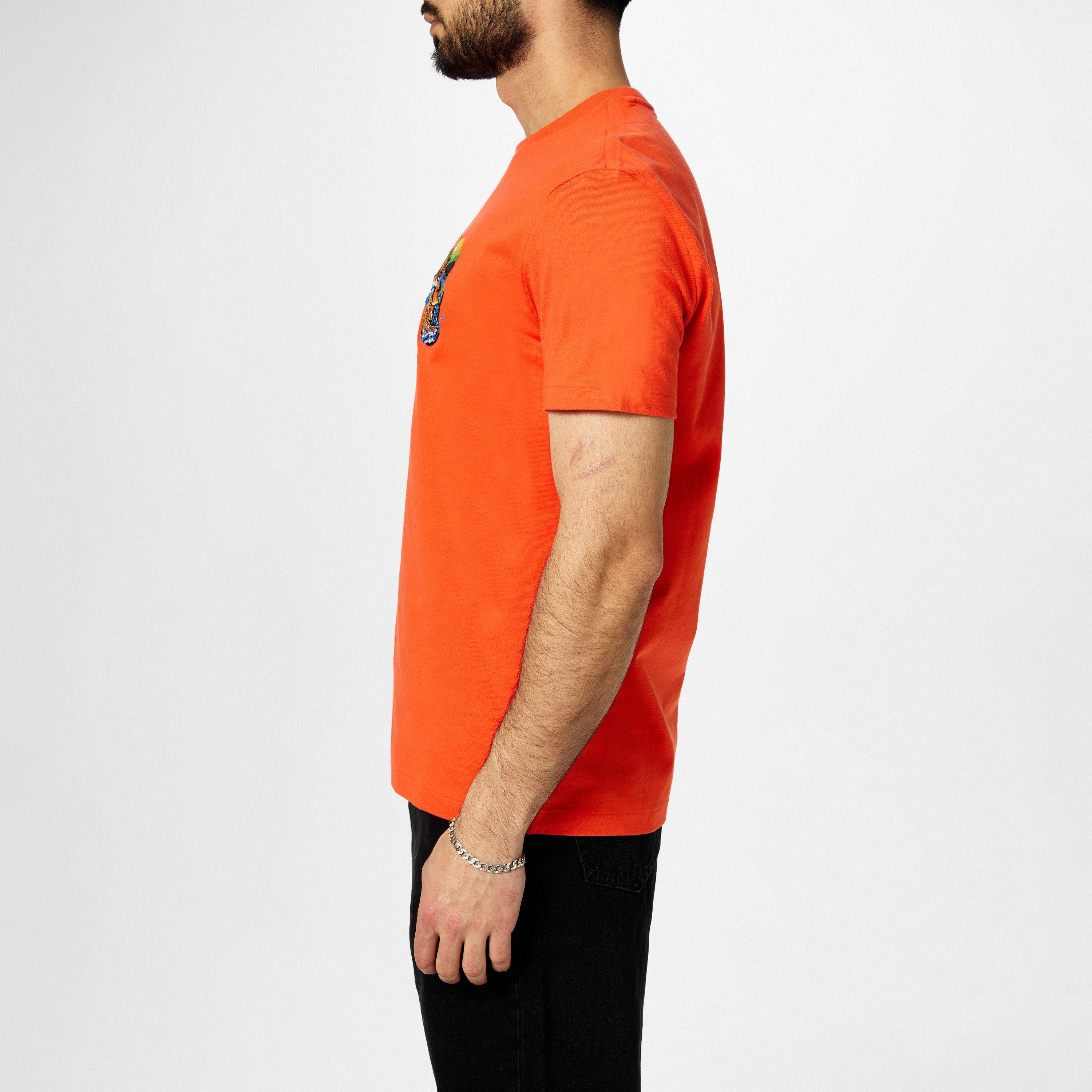 Orange Flame - Polo Ralph Lauren - Floral Logo Graphic T-Shirt - 4