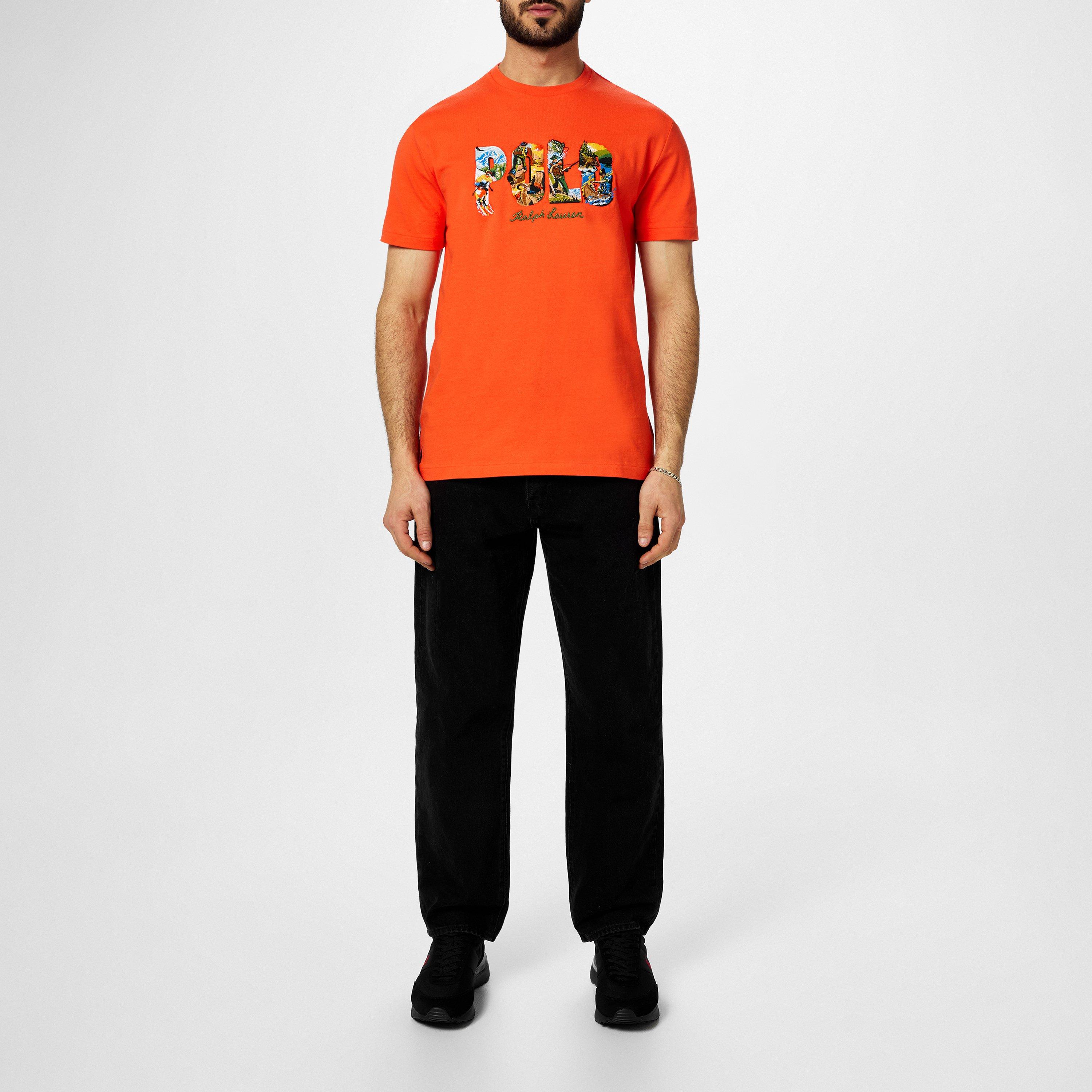 Orange Flame - Polo Ralph Lauren - Floral Logo Graphic T-Shirt - 5