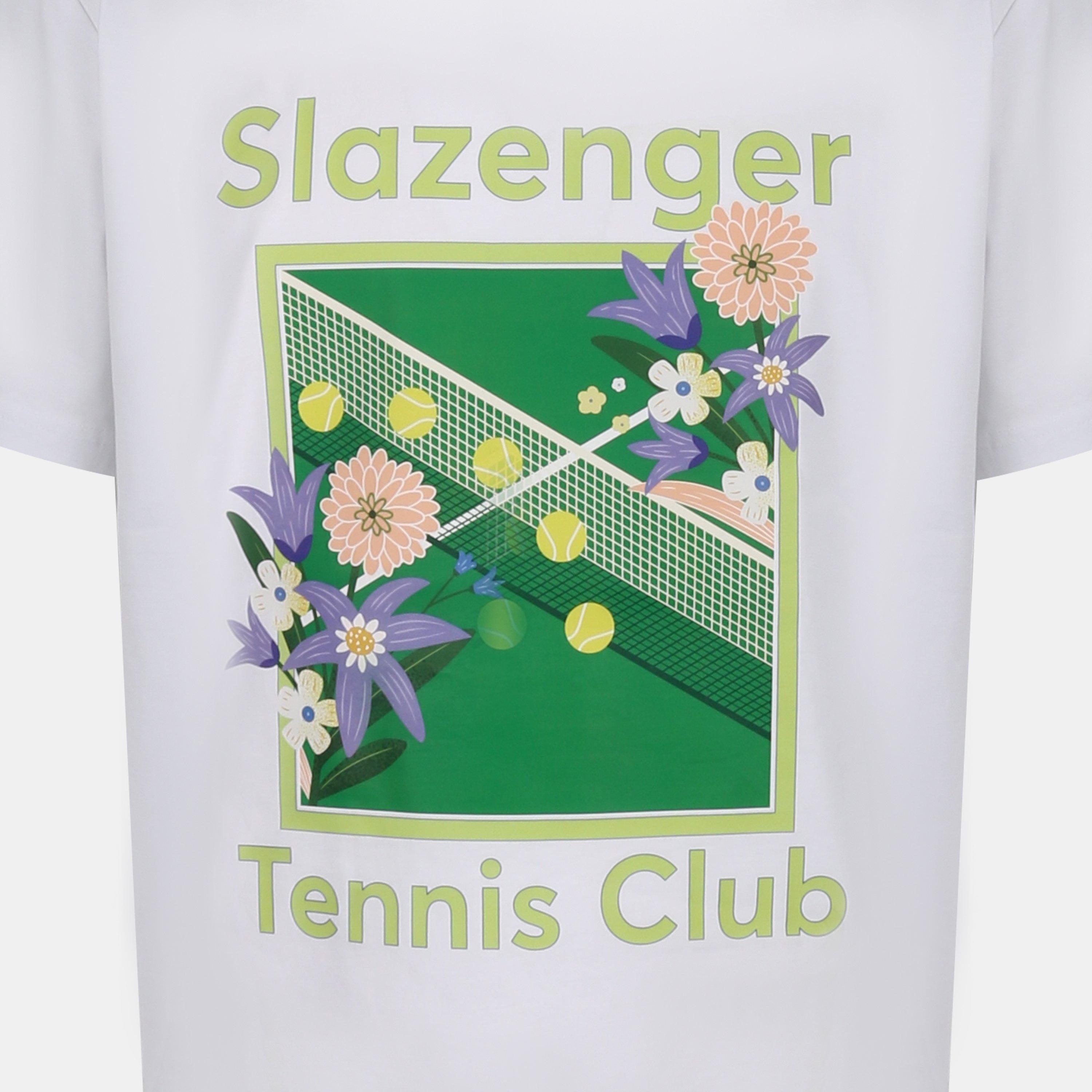 Weiß - Slazenger - Slaz Tennis Club Regular Fit T-Shirt - 3