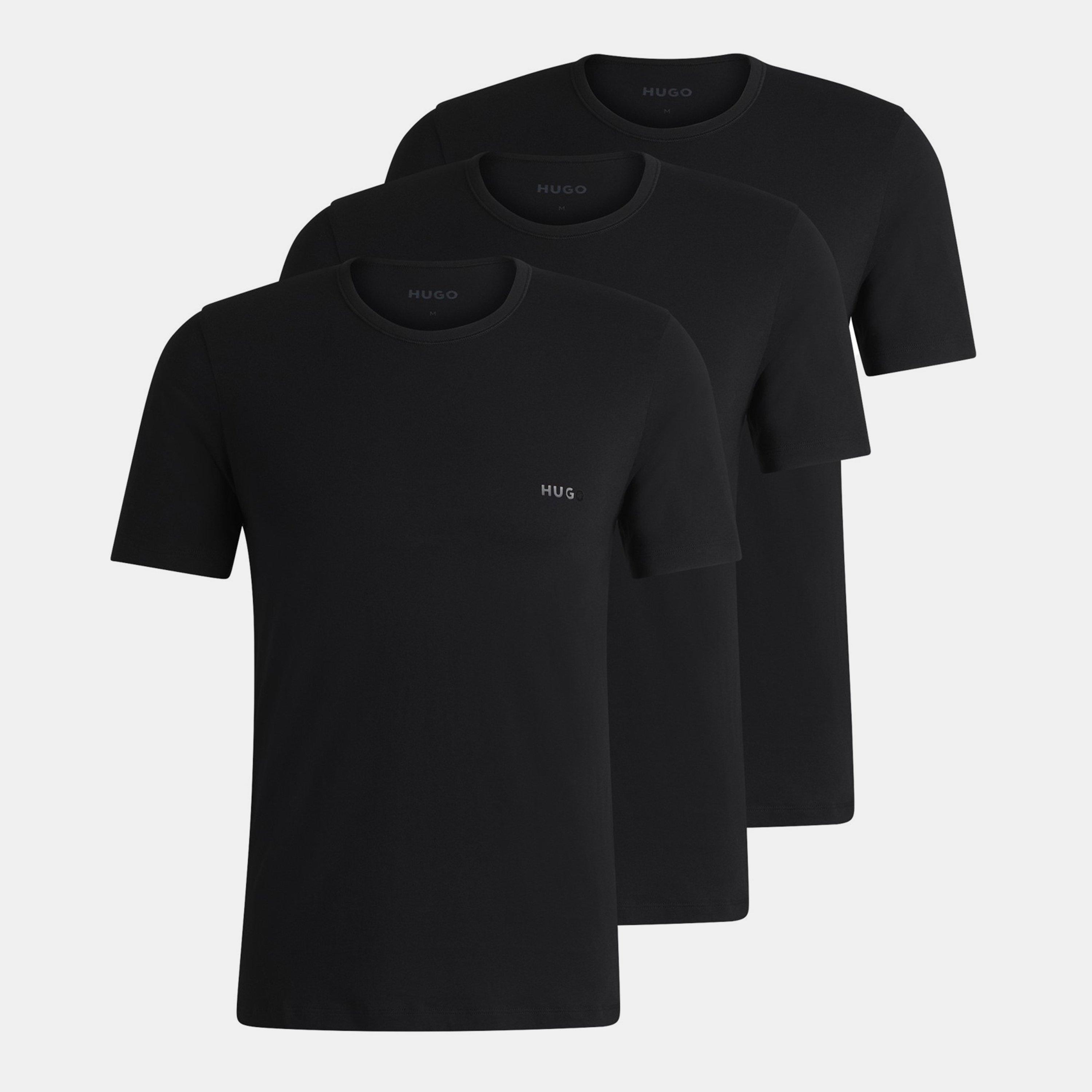 Hugo Men's 3 Pack Of Pyjama T-Shirts - Blk/Blk/Blk 991 - M