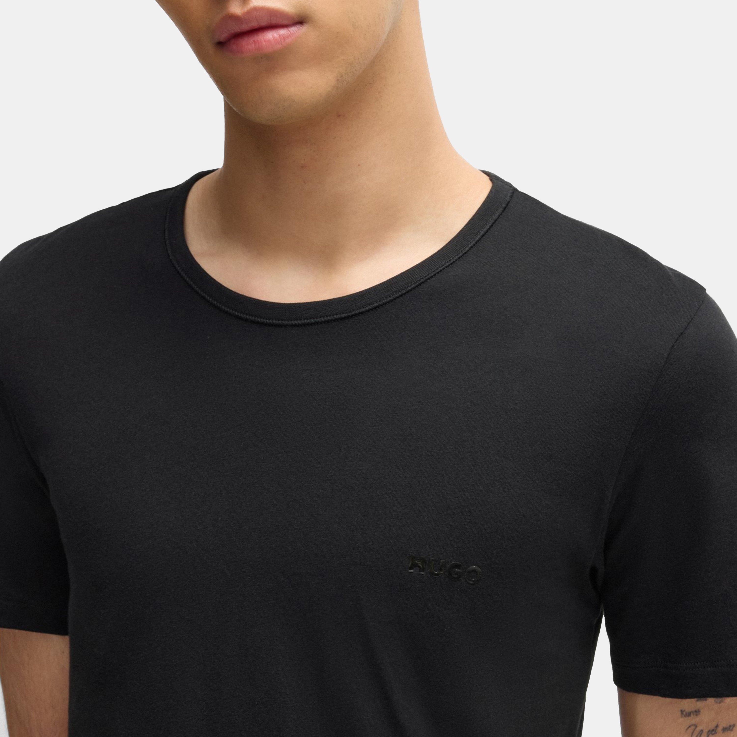 HUGO Linked Pijama T-Shirt Para Hombre - 95% Algodón Y 5% Elastano, Cuello Redondo, Lavable A Máquina