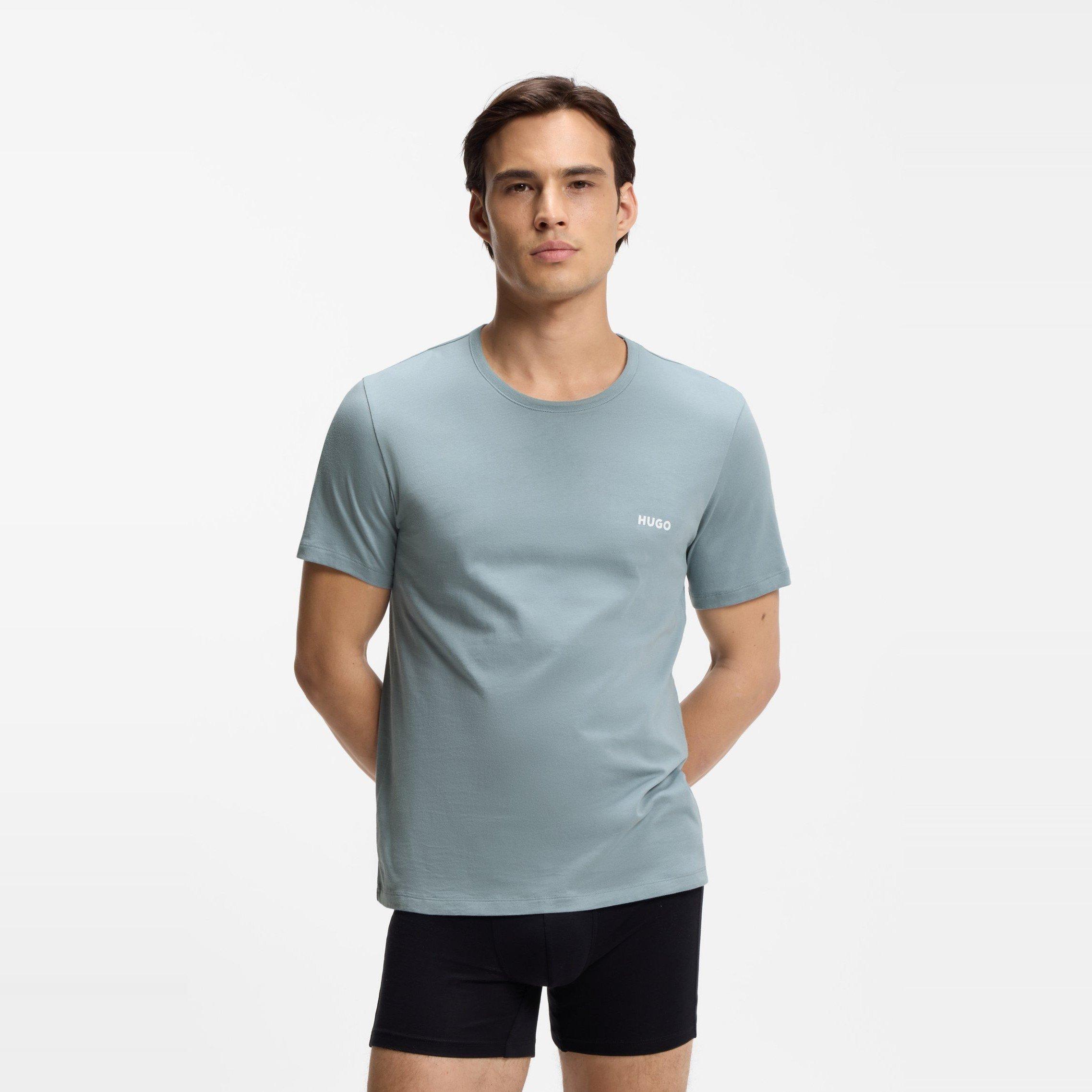 Open Misc - Hugo - Mens HUGO 3 Pack Short Sleeve Pyjama T-Shirts with Logo Detail - 5
