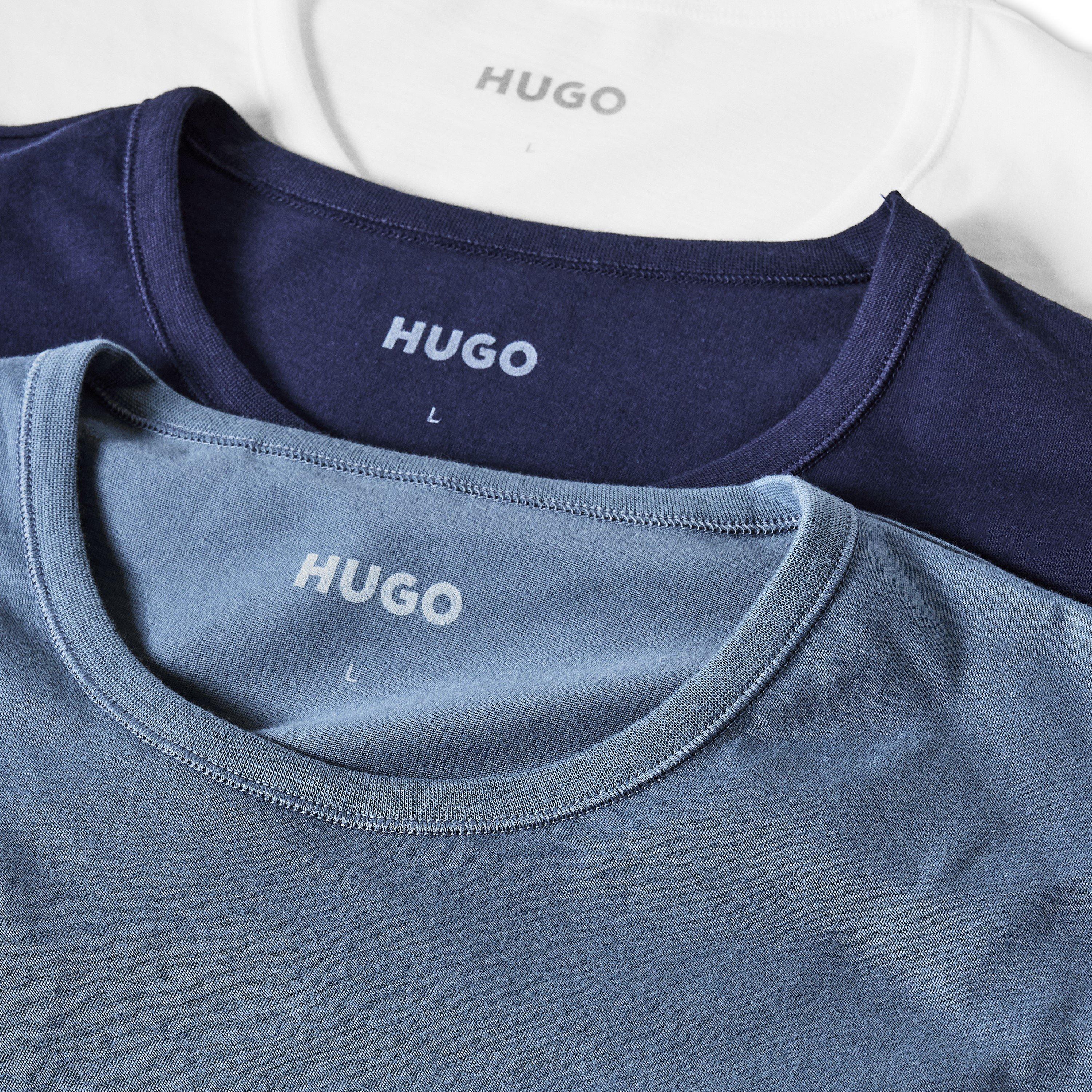 Miscellaneous - Hugo - Mens HUGO 3 Pack Short Sleeve Pyjama T-Shirts with Logo Detail - 3