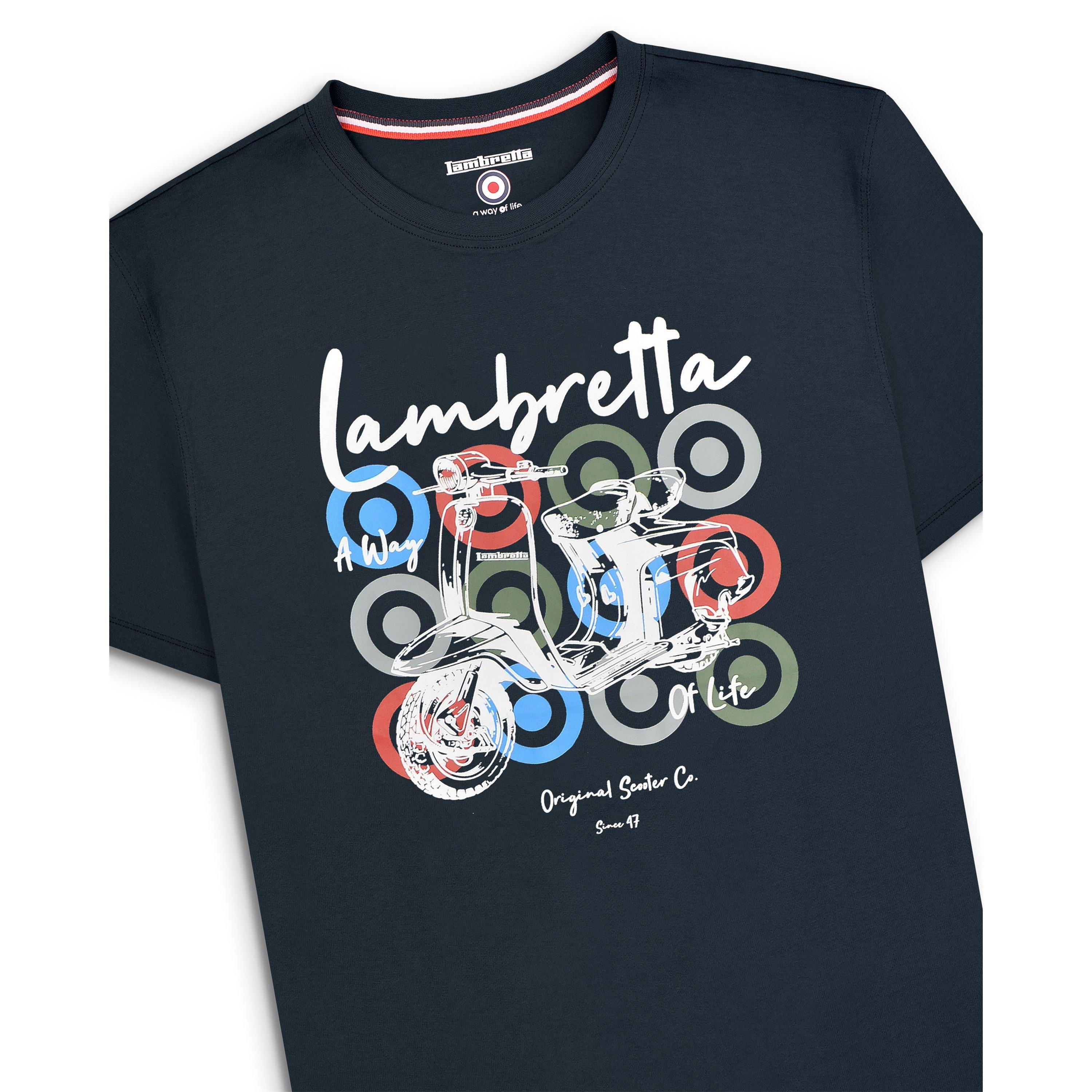 Blue - Lambretta - Scooter Brand Regular Fit T-Shirt - 3