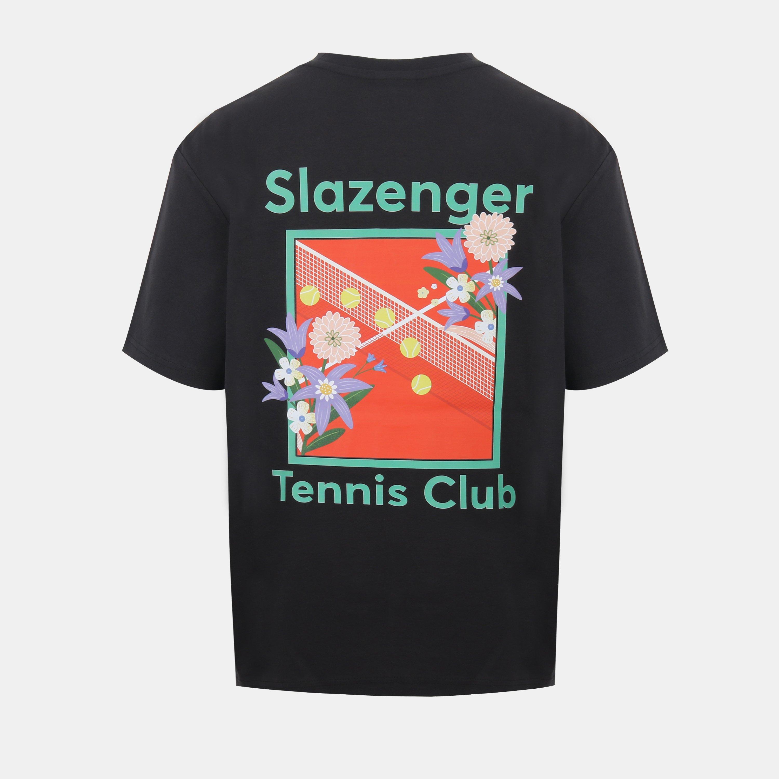 Schwarz - Slazenger - Slaz Tennis Club Regular Fit T-Shirt - 2