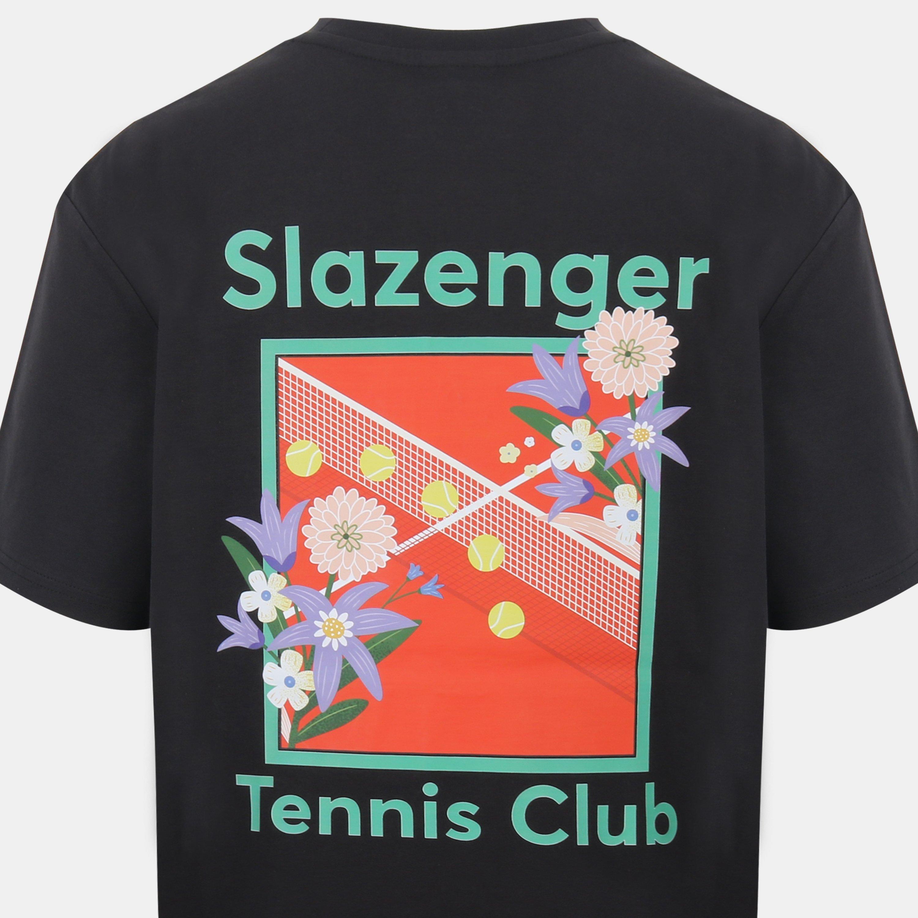 Schwarz - Slazenger - Slaz Tennis Club Regular Fit T-Shirt - 4