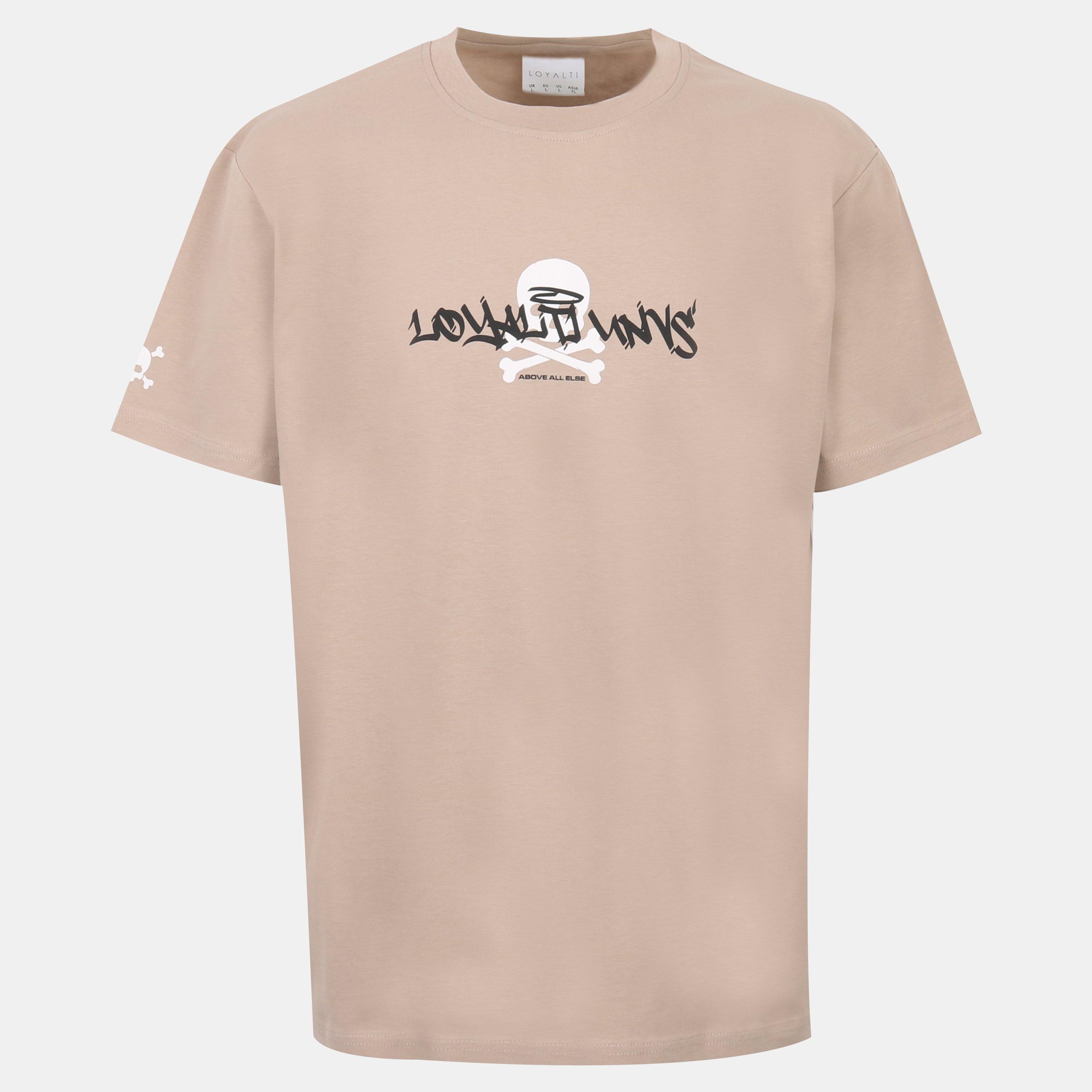 Cream - Loyalti - Men's Camo Skull Regular Fit T-Shirt - 1