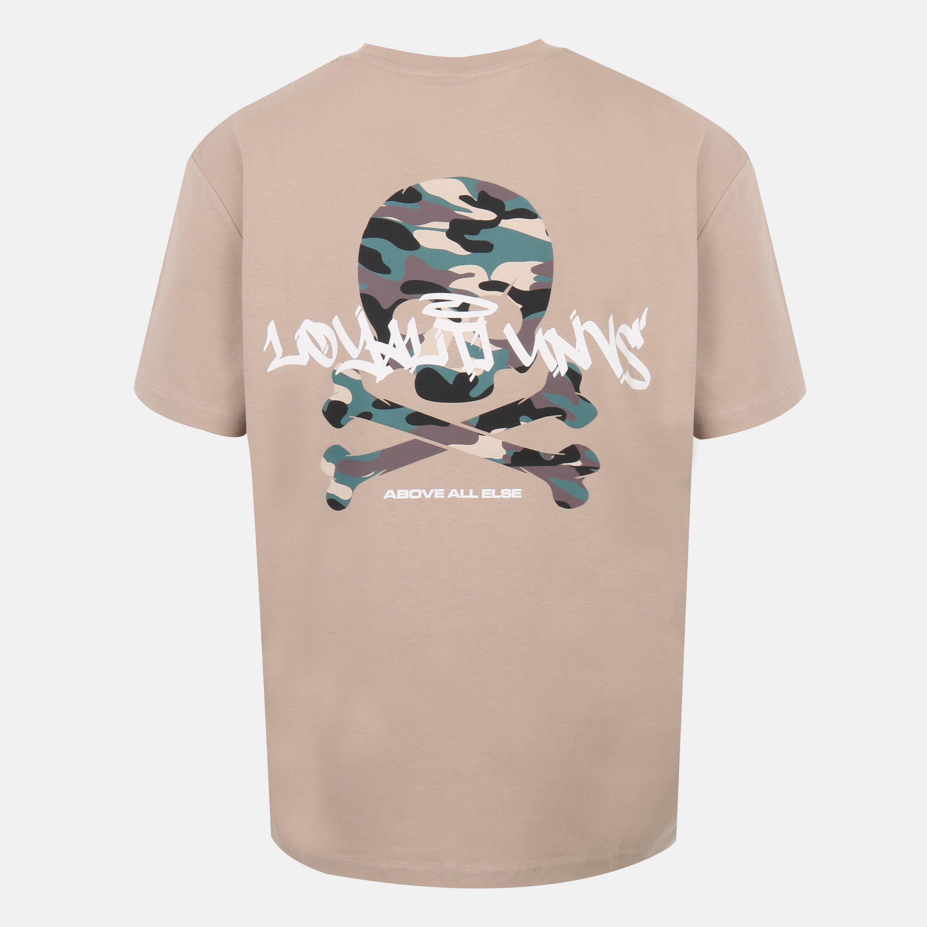Cream - Loyalti - Camo Skull Regular Fit T-Shirt - 3