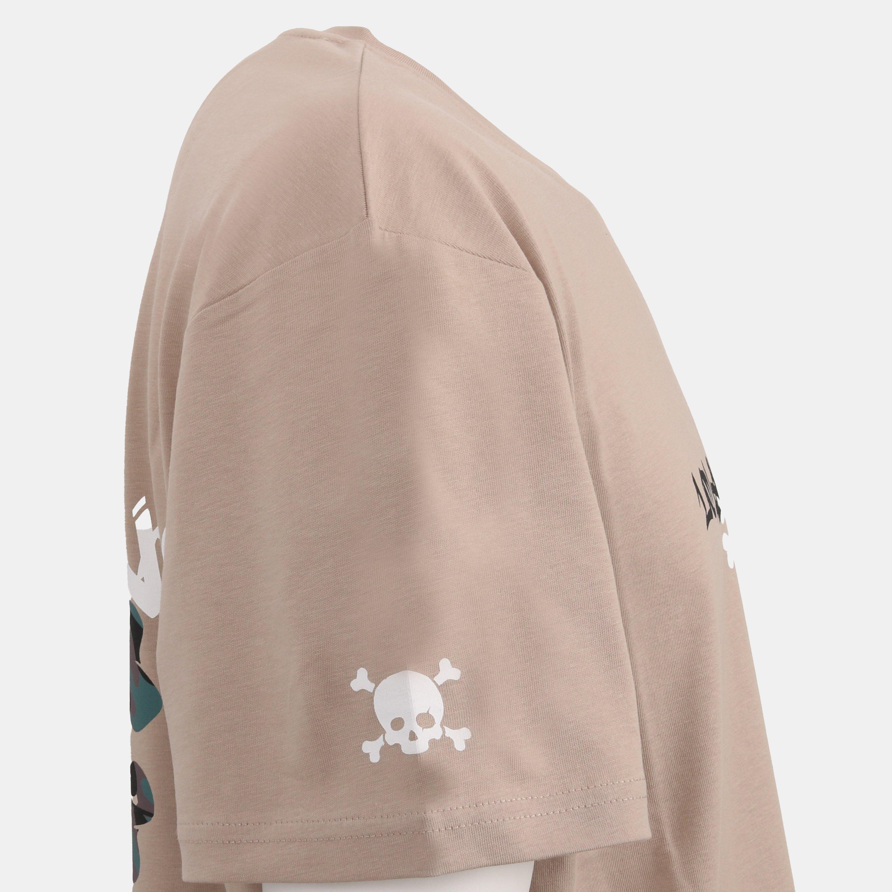 Cream - Loyalti - Camo Skull Regular Fit T-Shirt - 4