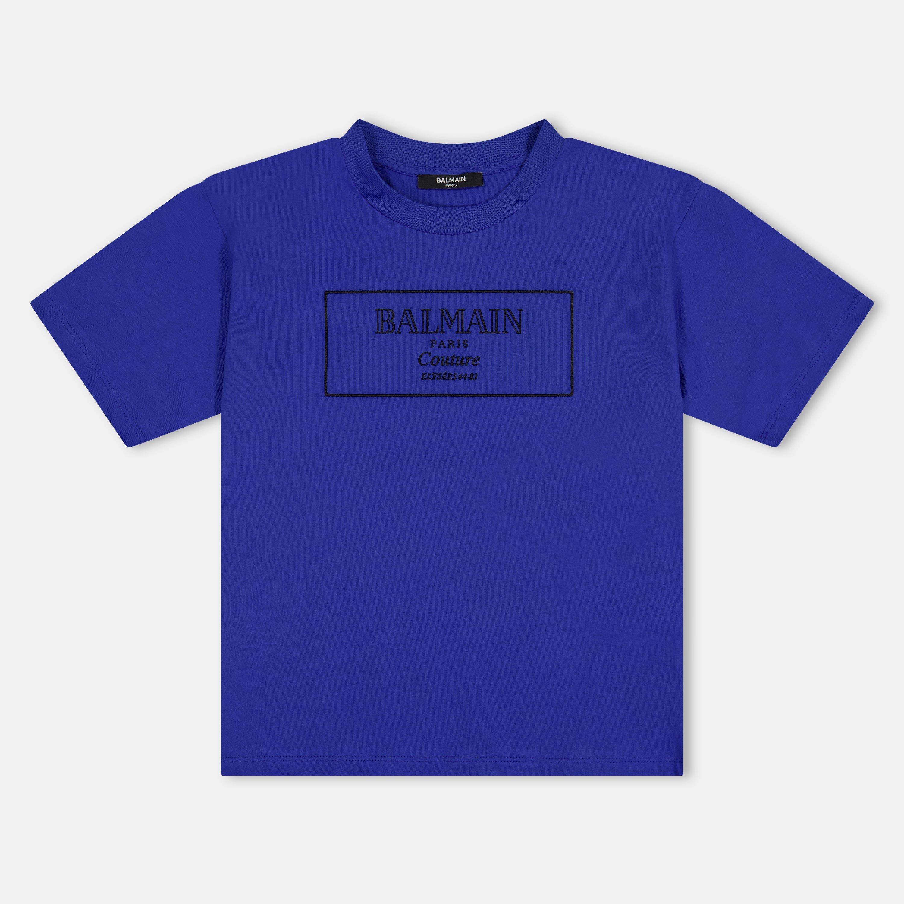 Balmain Kids' T-Shirt - Blue 60TNE - Size 6Y