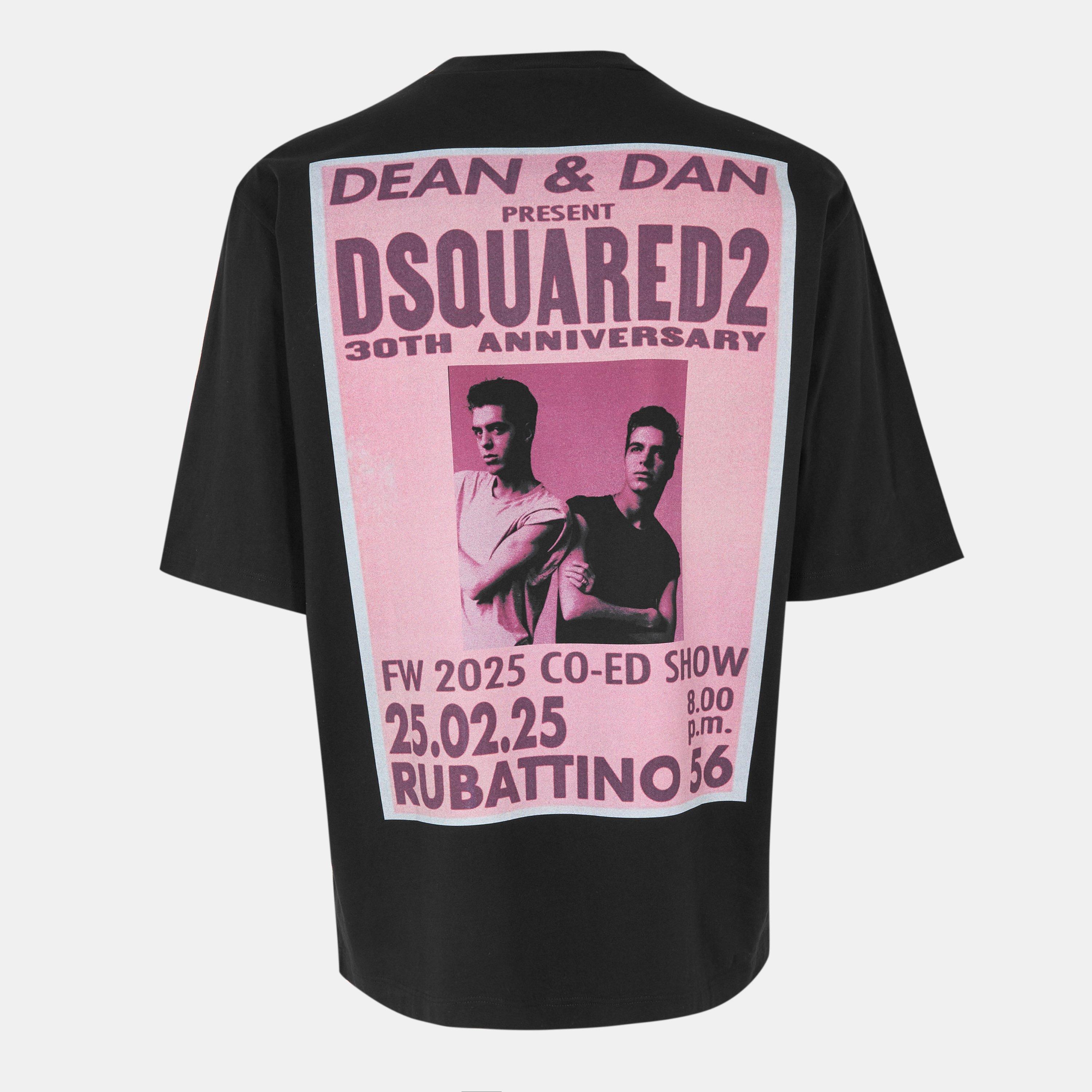 Black - DSquared2 - Men's DSQ Loose Fit Oversized T-Shirt - 2