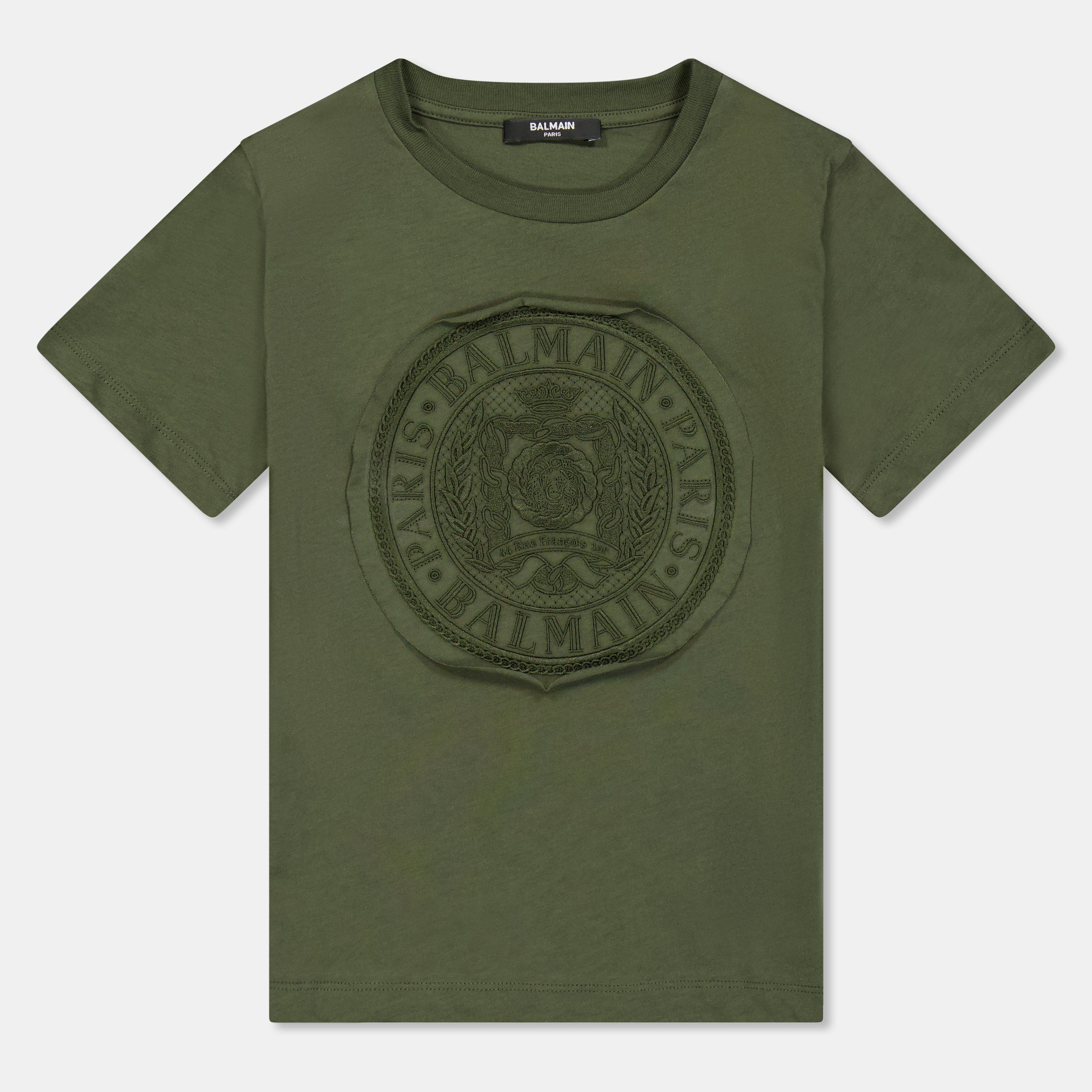 Balmain  Kids' T-Shirt - Khaki 762VE - Size 6Y
