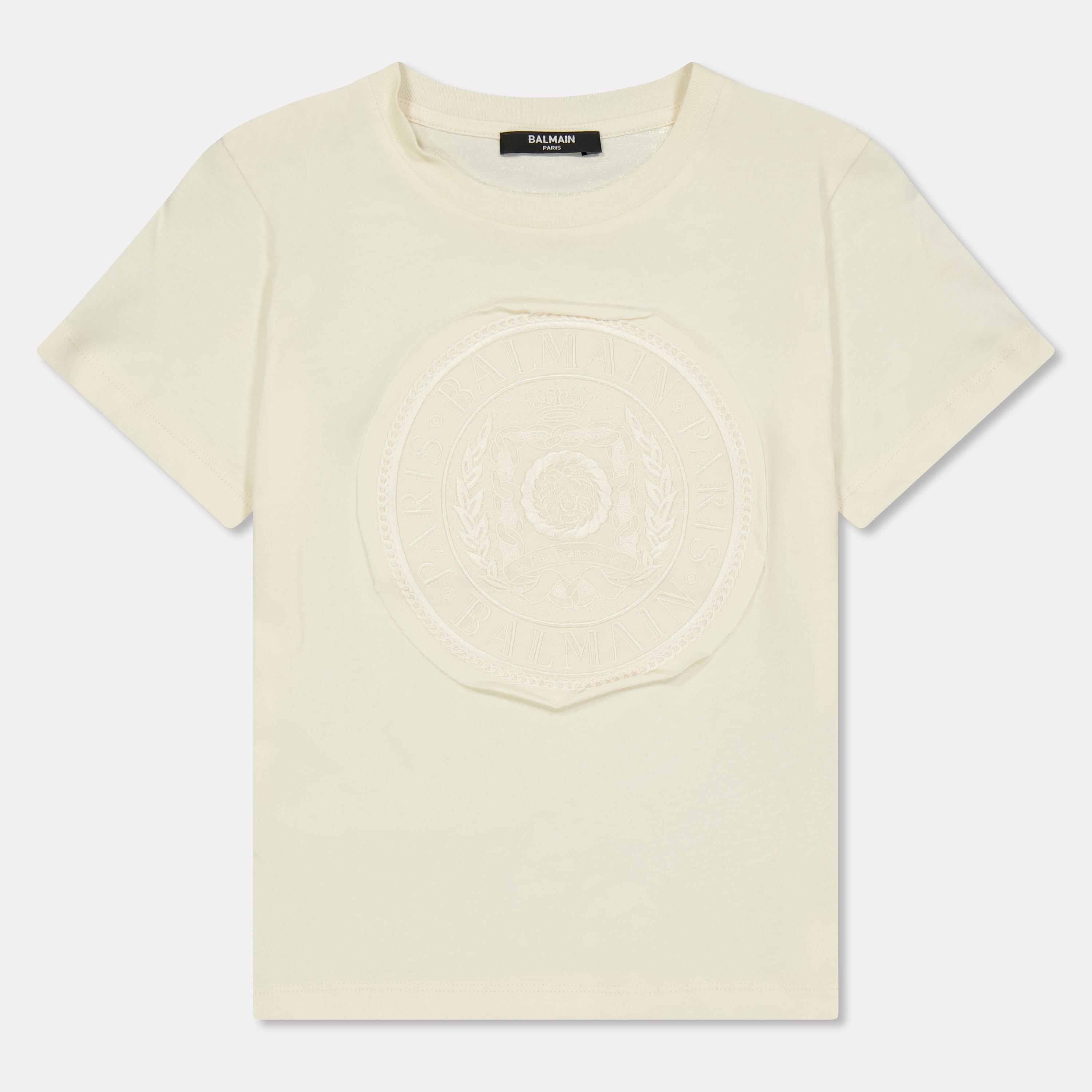 Balmain  Kids' T-Shirt - Cream 109AV - Size 6Y