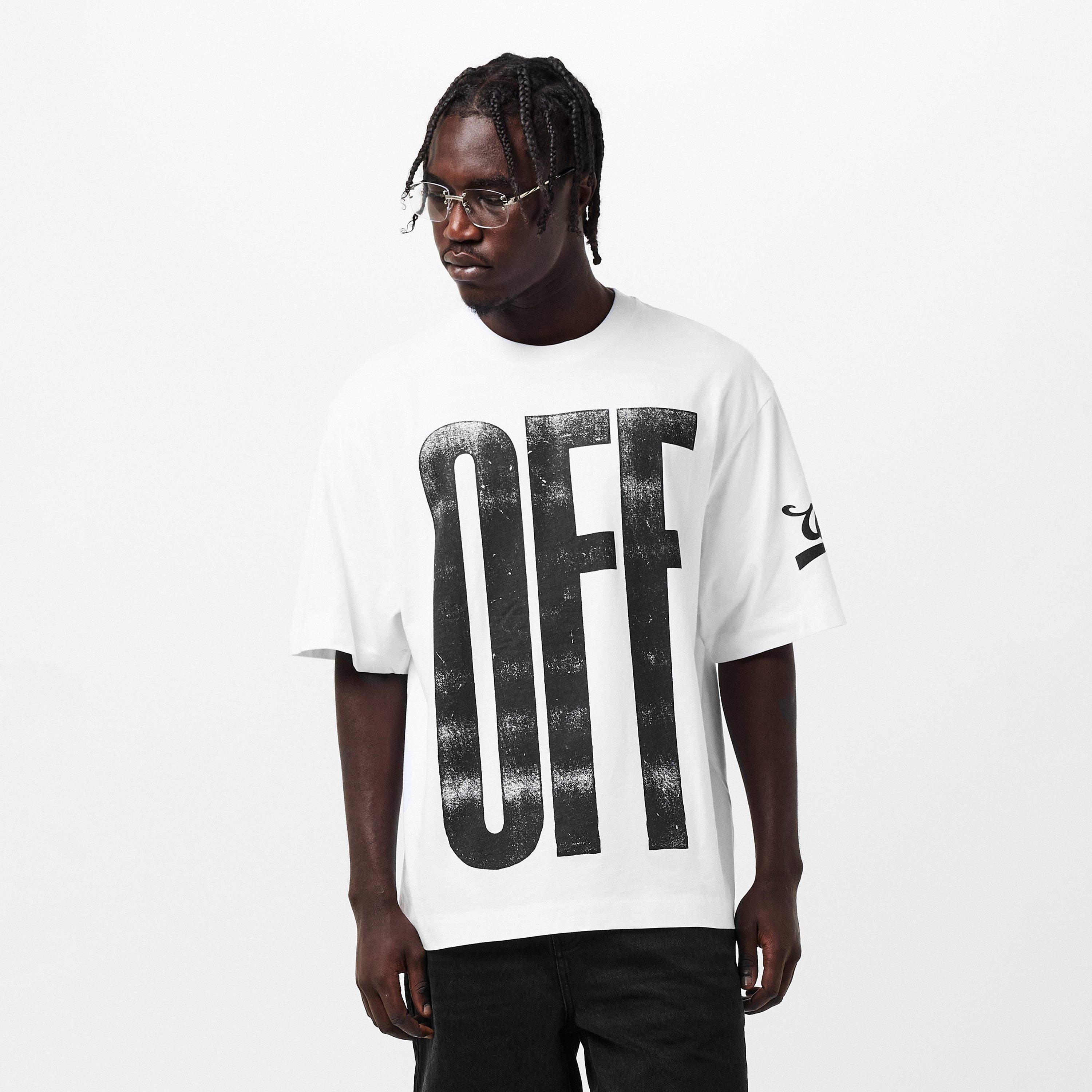 White - Off White - Men's Big Regular Fit T-Shirt - 3