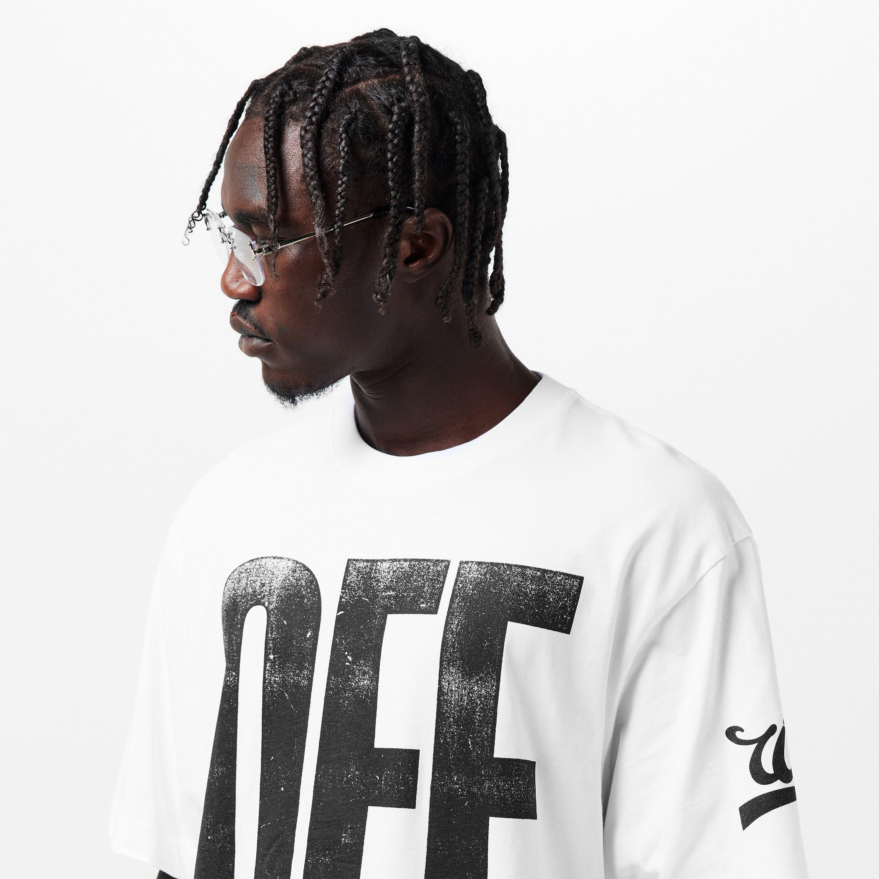 White - Off White - Men's Big Regular Fit T-Shirt - 5