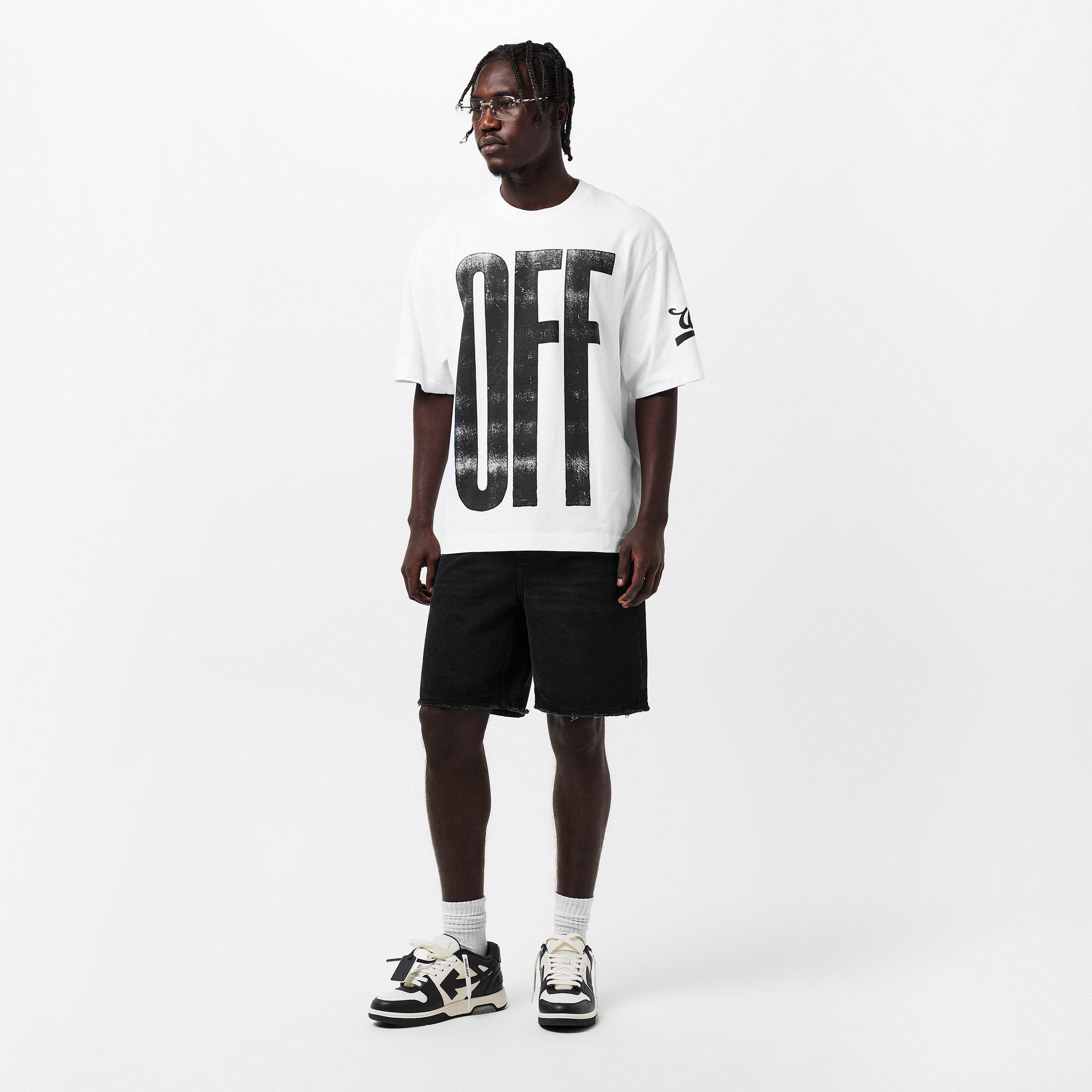 White - Off White - Men's Big Regular Fit T-Shirt - 6