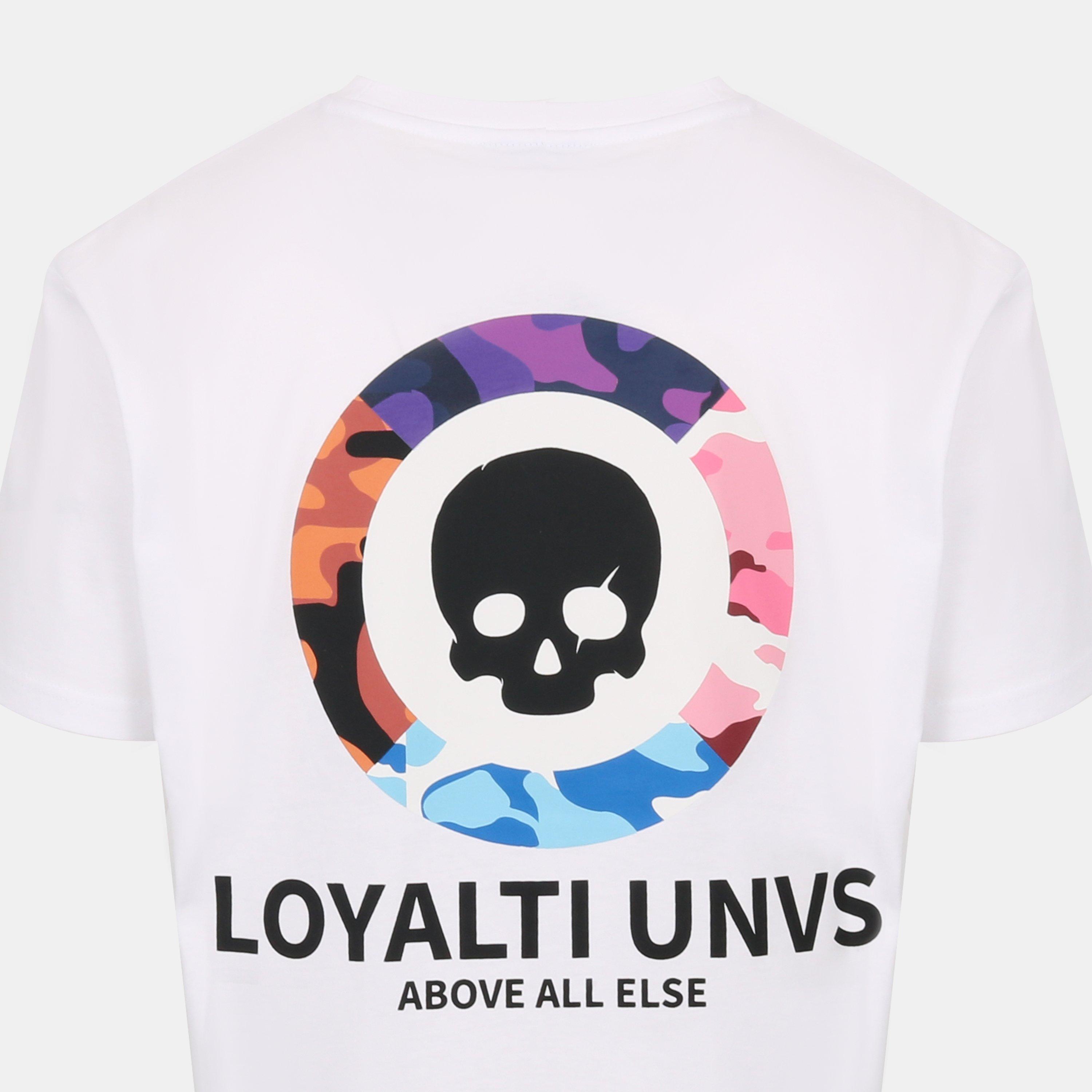 Hvid - Loyalti - Camo Skull Regular Fit T-Shirt - 4