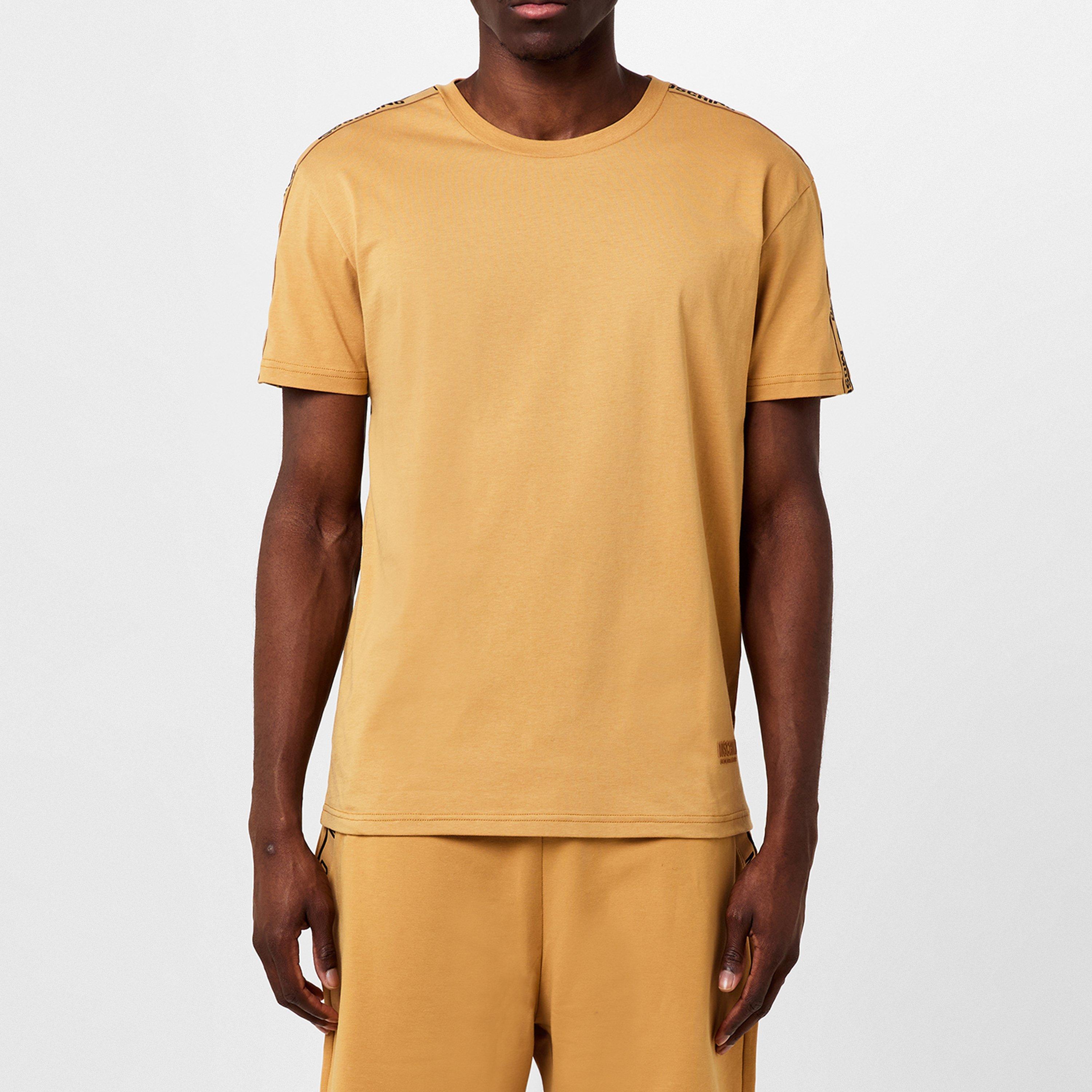 Brown - Moschino - Men's Tape Logo T-Shirt - 1