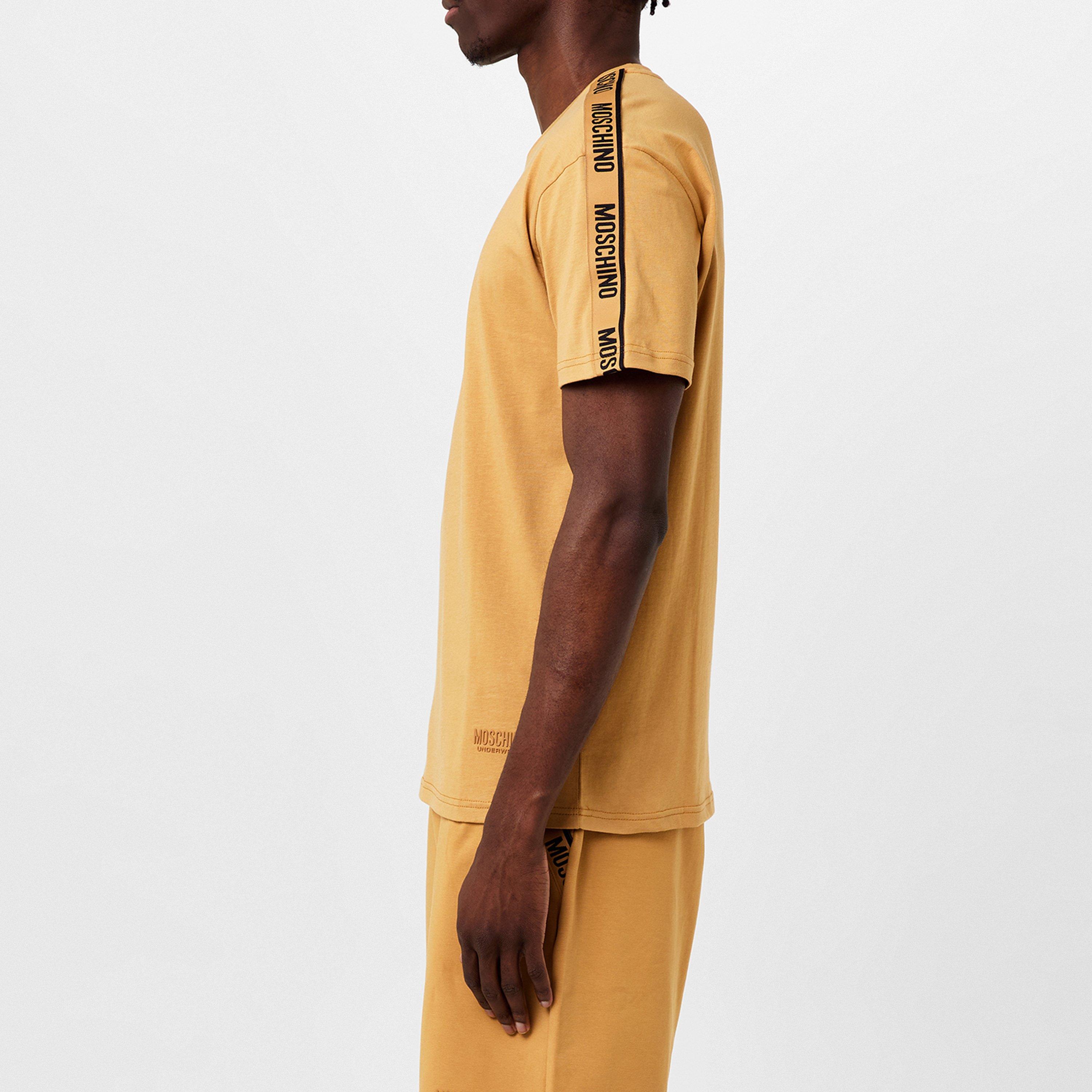 Brown - Moschino - Men's Tape Logo T-Shirt - 2