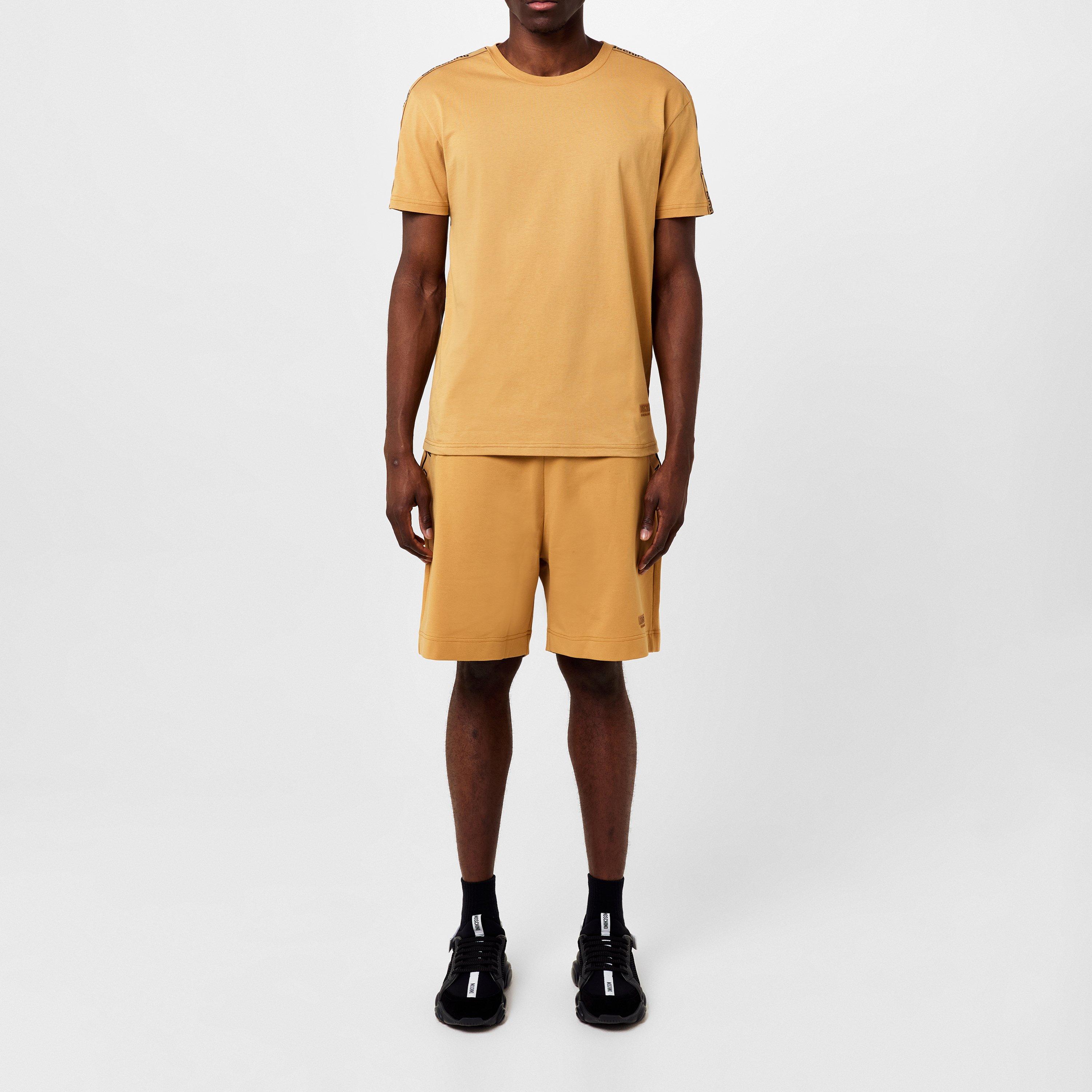 Brown - Moschino - Men's Tape Logo T-Shirt - 4