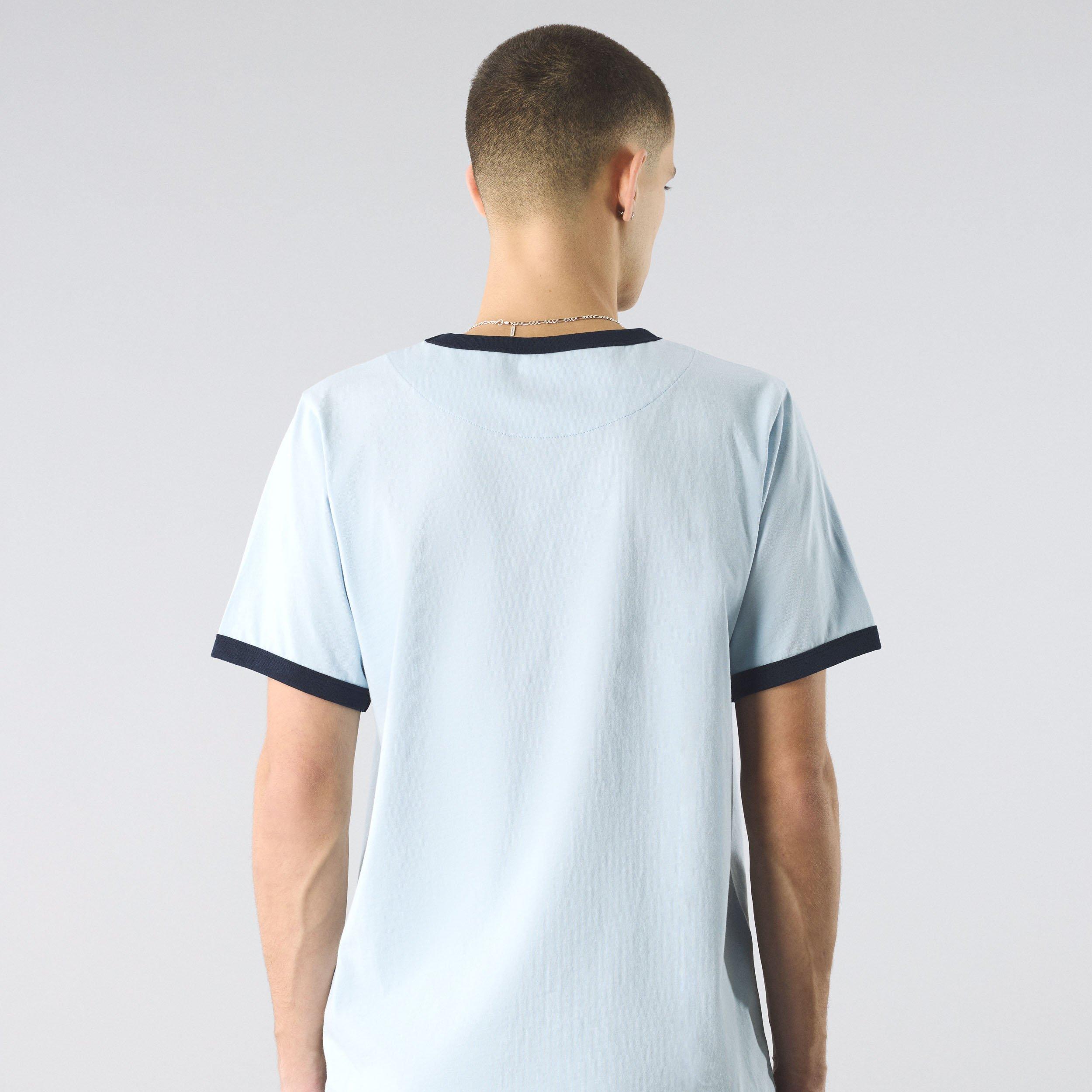 Azzurro Chiaro - Pretty Green - Men's Eclipse Ringer Regular Fit T-Shirt - 3