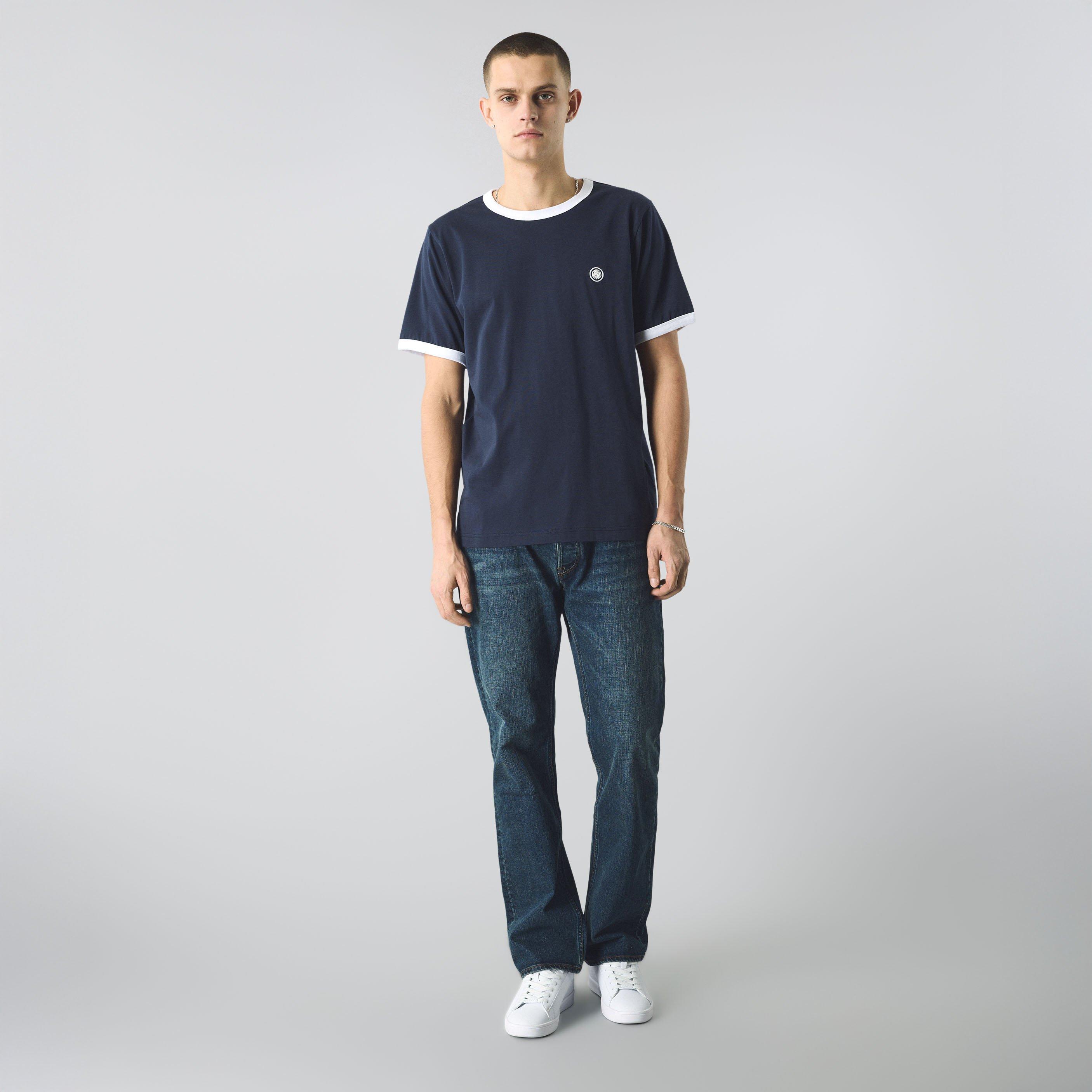 Marine - Pretty Green - Men's Eclipse Ringer Regular Fit T-Shirt - 2