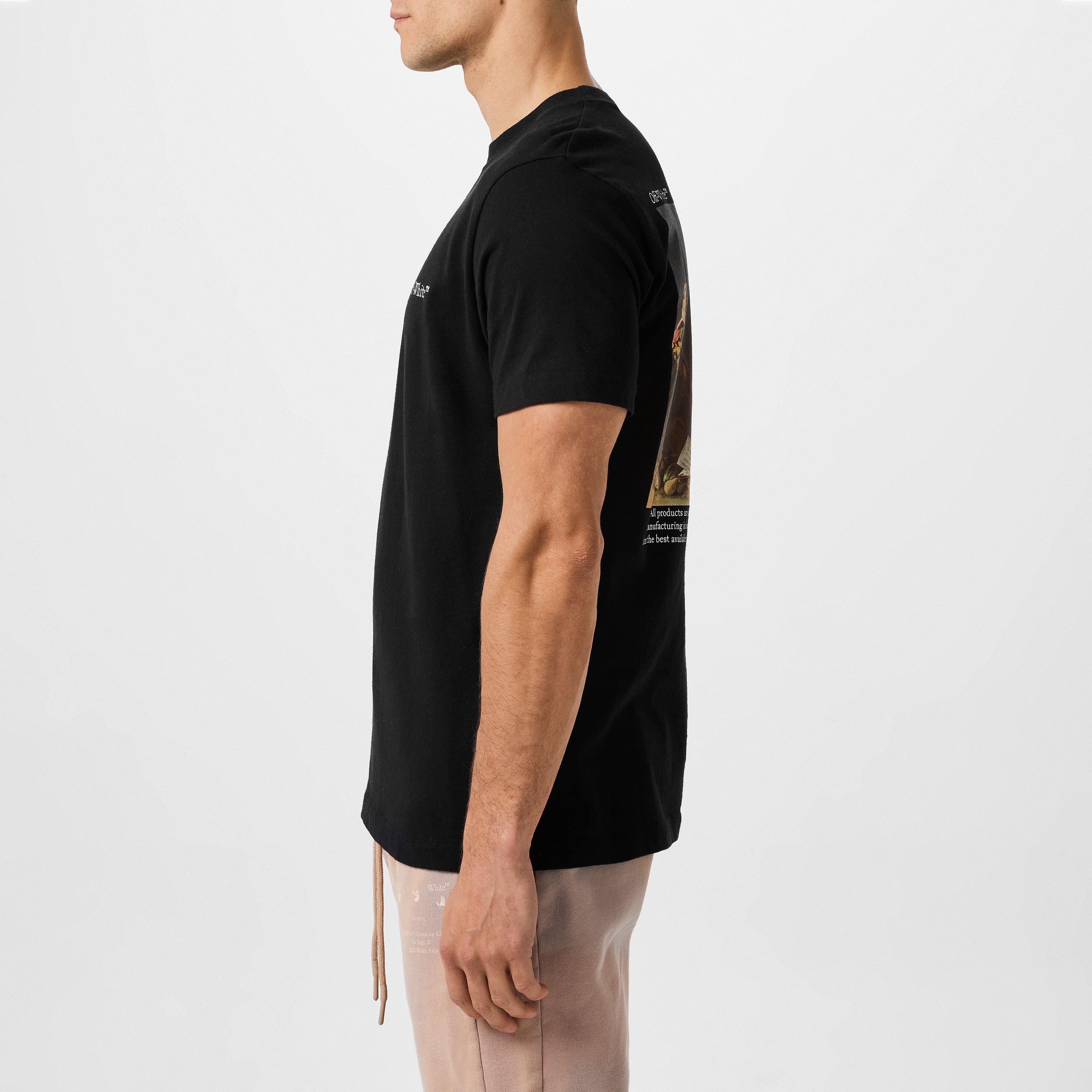 Black/White - Off White - Men's Caavaggio Angel Slim Fit T-Shirt - 2