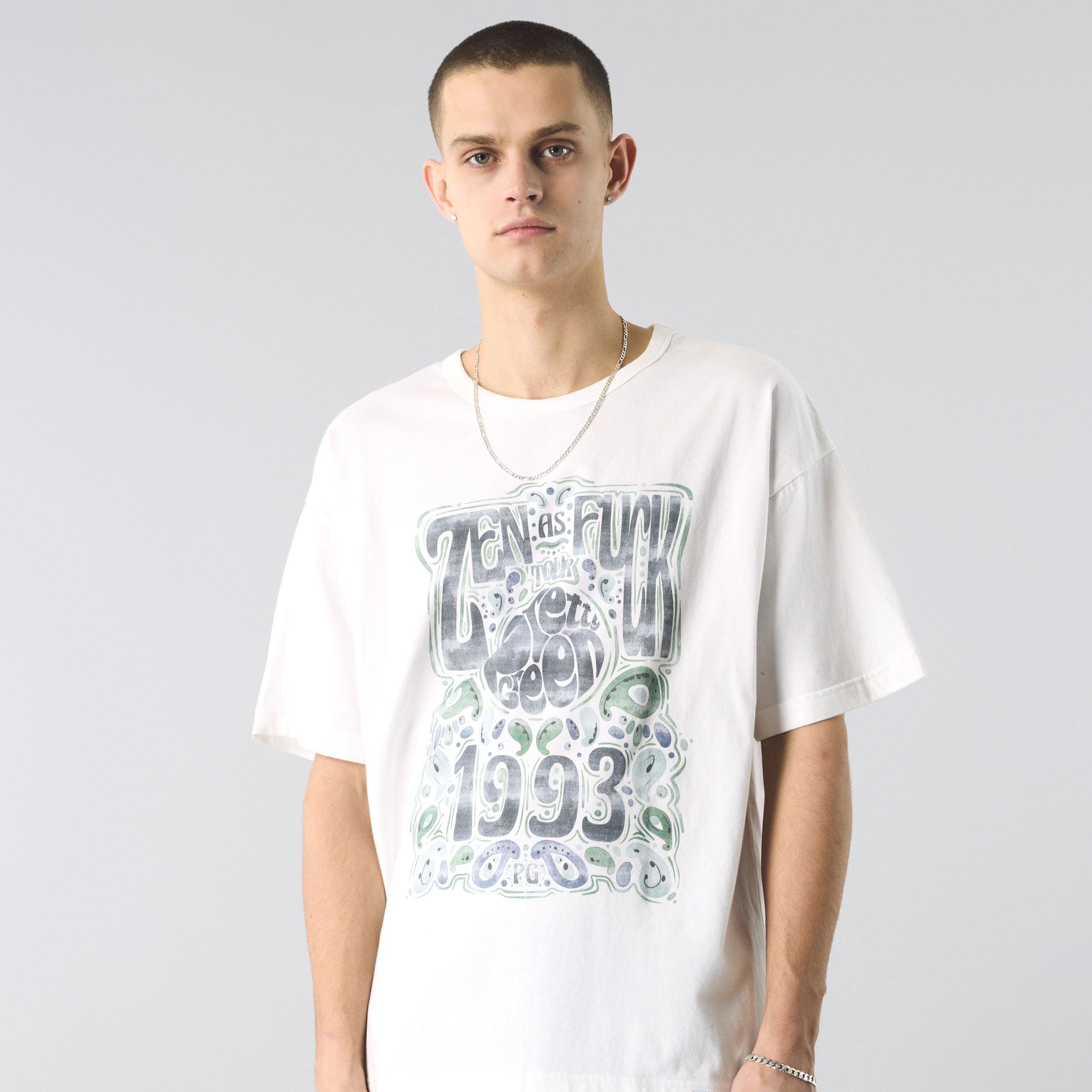 White - Pretty Green - Men's Zen Tour Graphic Regular Fit T-Shirt - 3