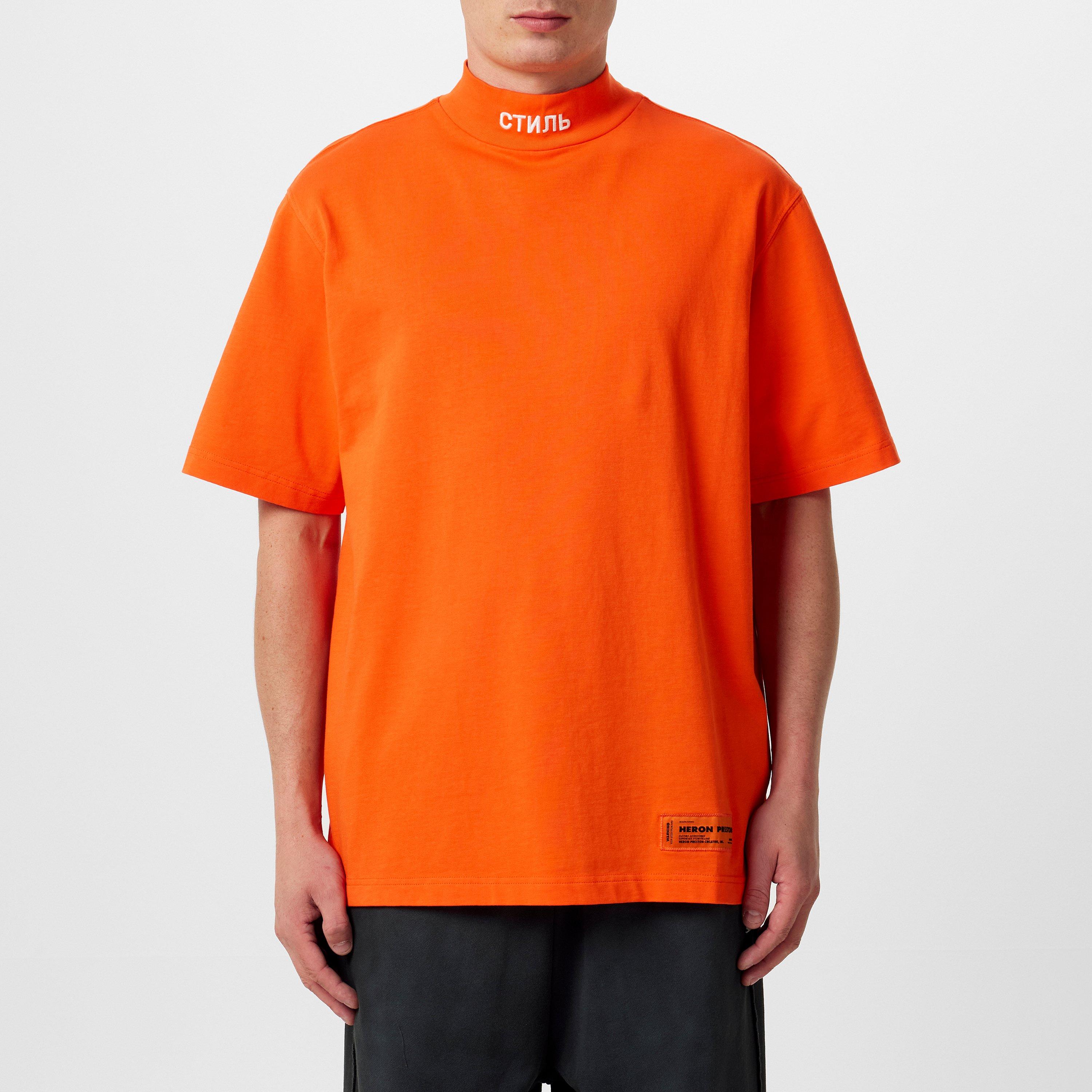 Heron Preston CTMNB 刺繍 タートルネック Tシャツ 関＊送込 Heron Preston CTMNB 刺繍 タートルネック Tシャツ 関＊送込