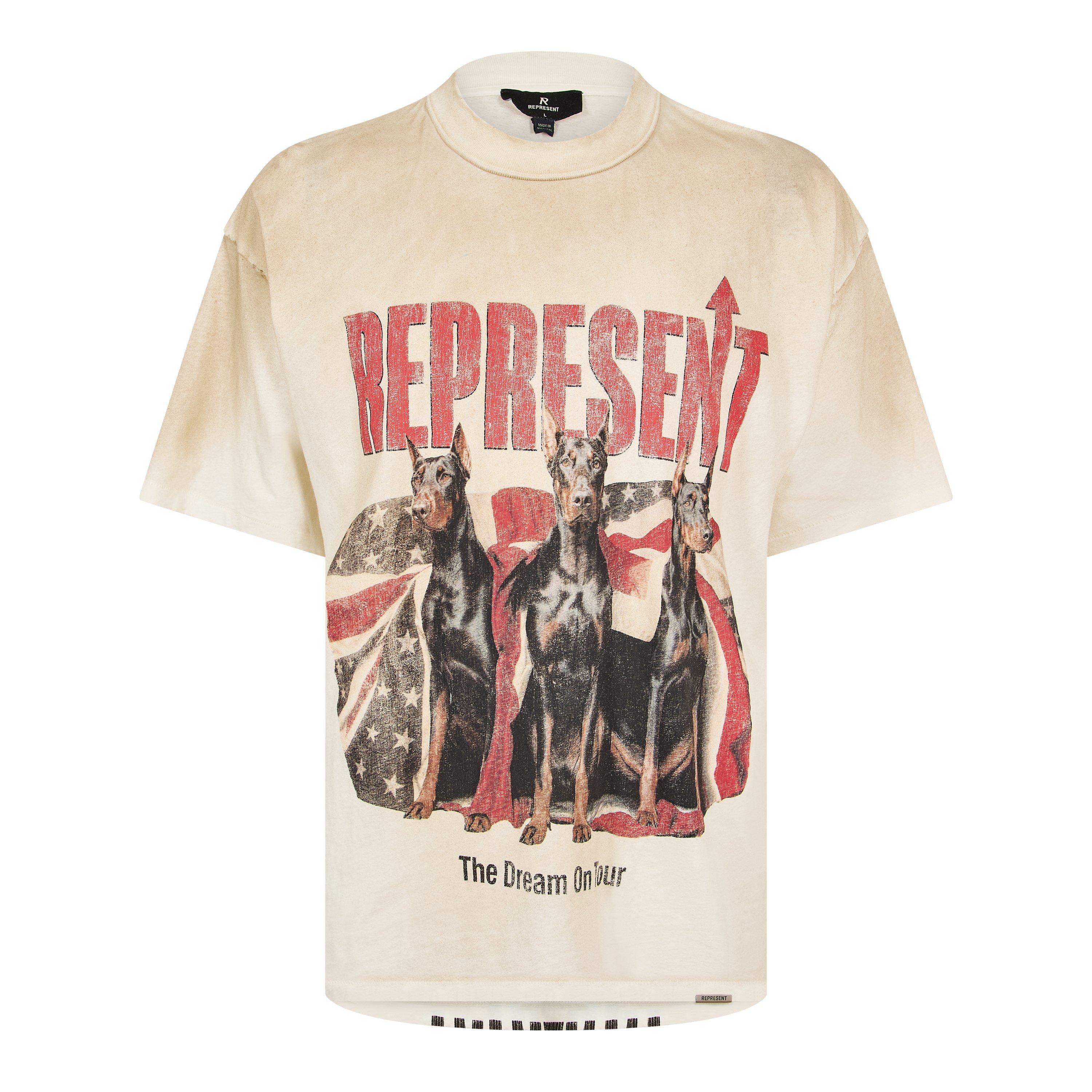 Represent Men's Oversized T-Shirt - Washed Ecru - Size 2XL