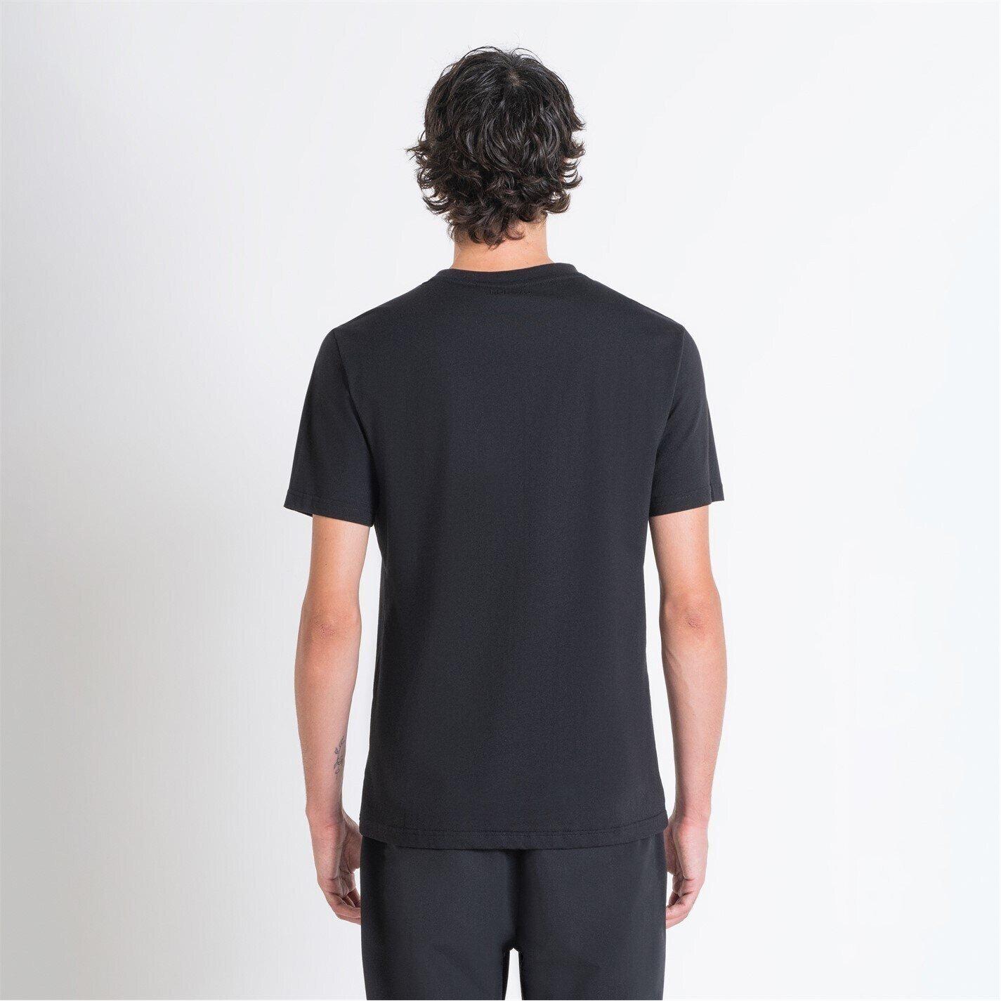 Nero - Antony Morato - T-SHIRT REGULAR FIT IN JERSEY COTTON FABRIC WITH MATT PLASTIC AND FLOCK PRINT - 3