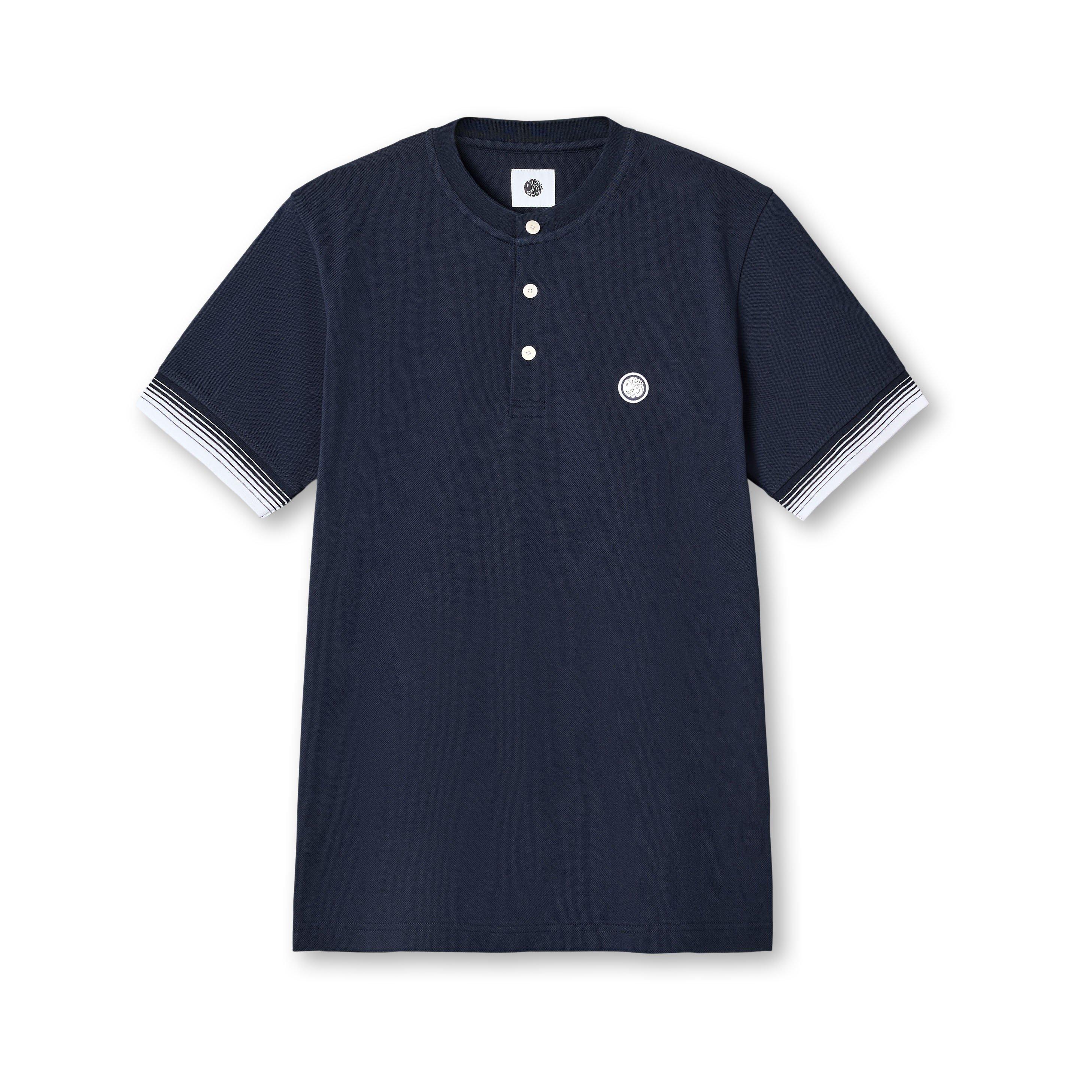 Blu navy - Pretty Green - Men's Gradient Grandad Regular Fit T-Shirt - 1