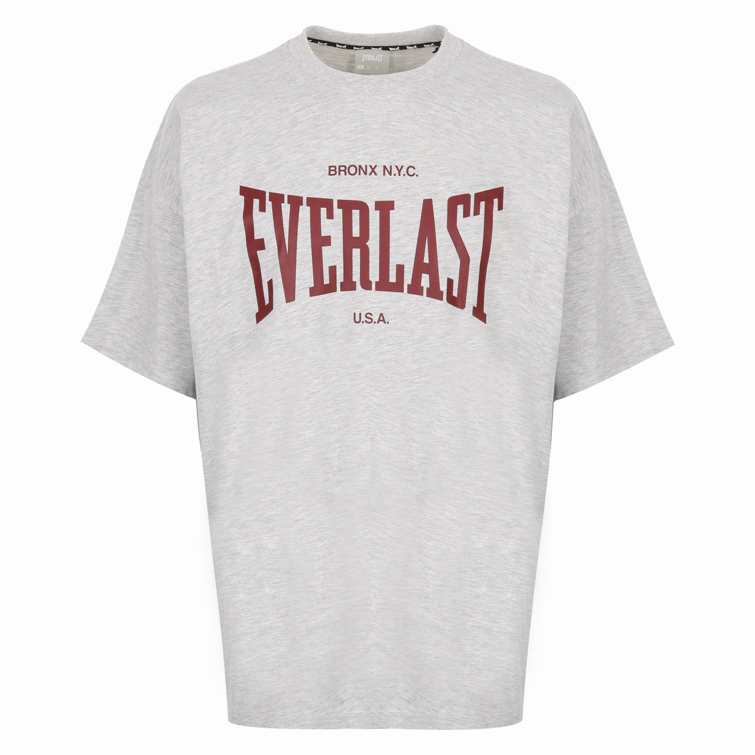 Grey - Everlast - Men's Cotton Short Sleeve Crew Neck T-Shirt - 1
