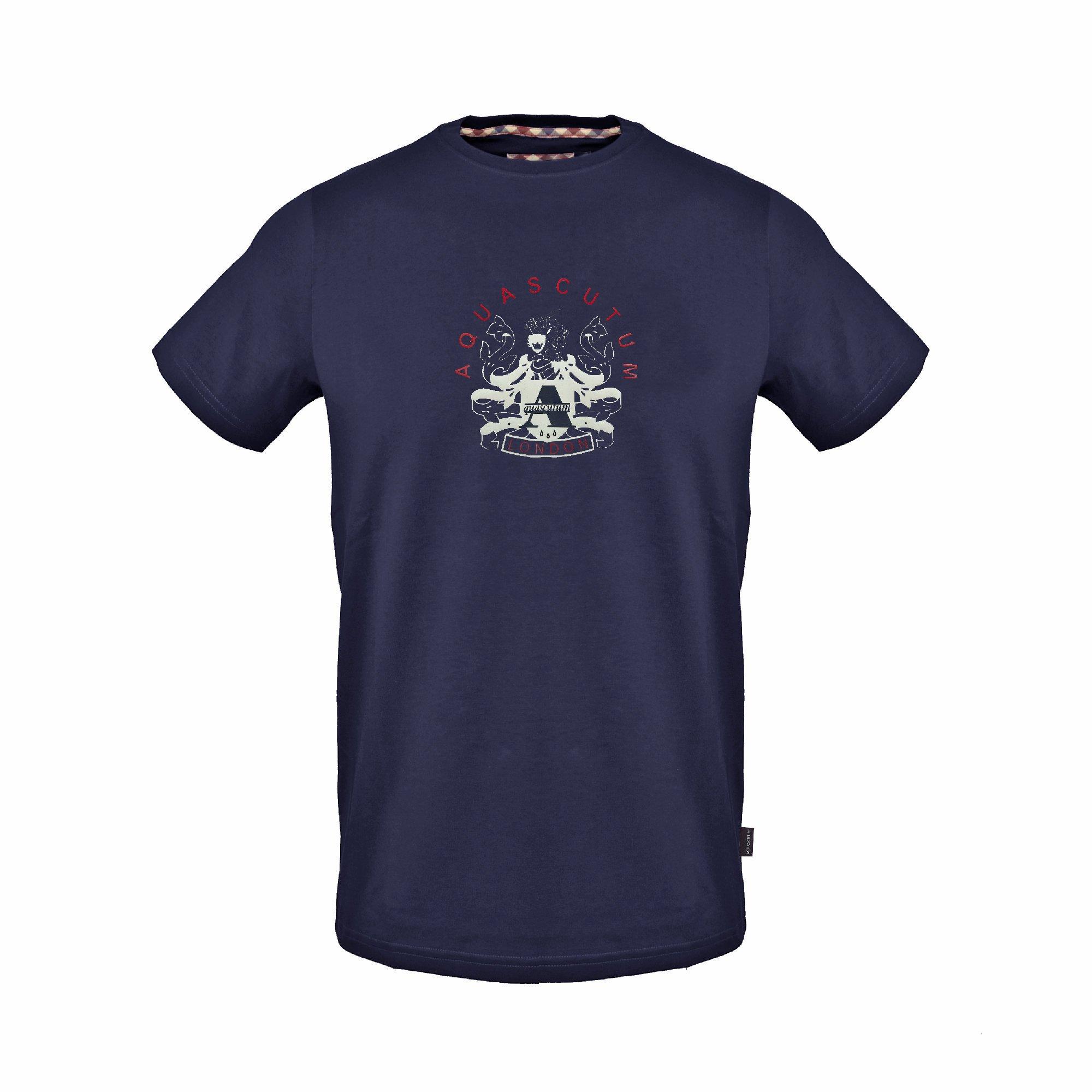 Aquascutum Men's T-Shirt - Navy - Medium