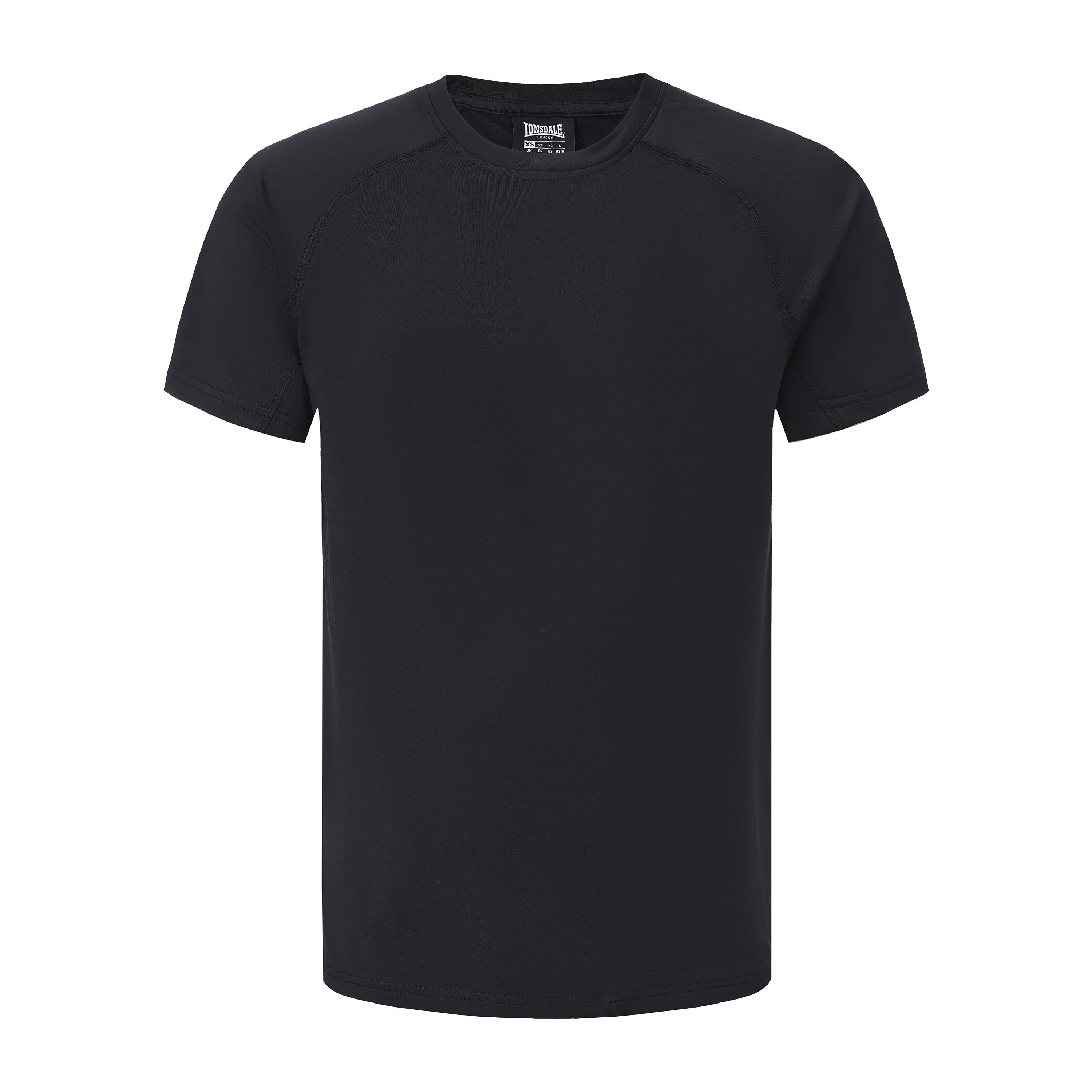 Black - Lonsdale - Round Neckline T-Shirts Mens - 1