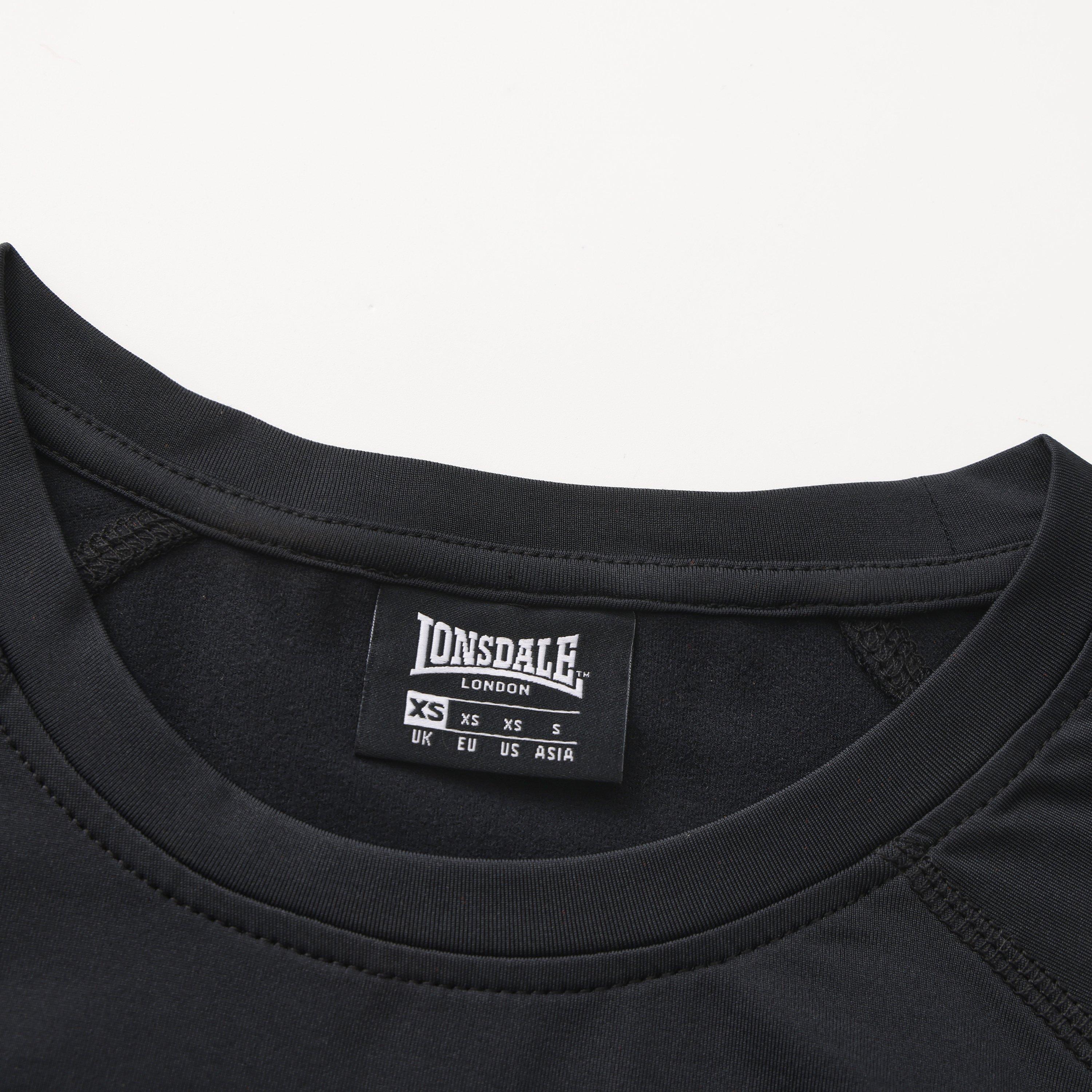 Black - Lonsdale - Round Neckline T-Shirts Mens - 4