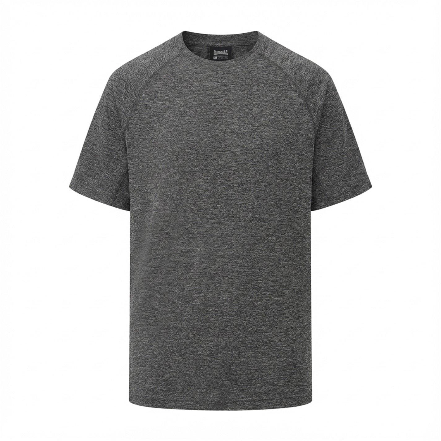 Lonsdale Men's Round Neckline T-Shirts - Black Melange - 2XL