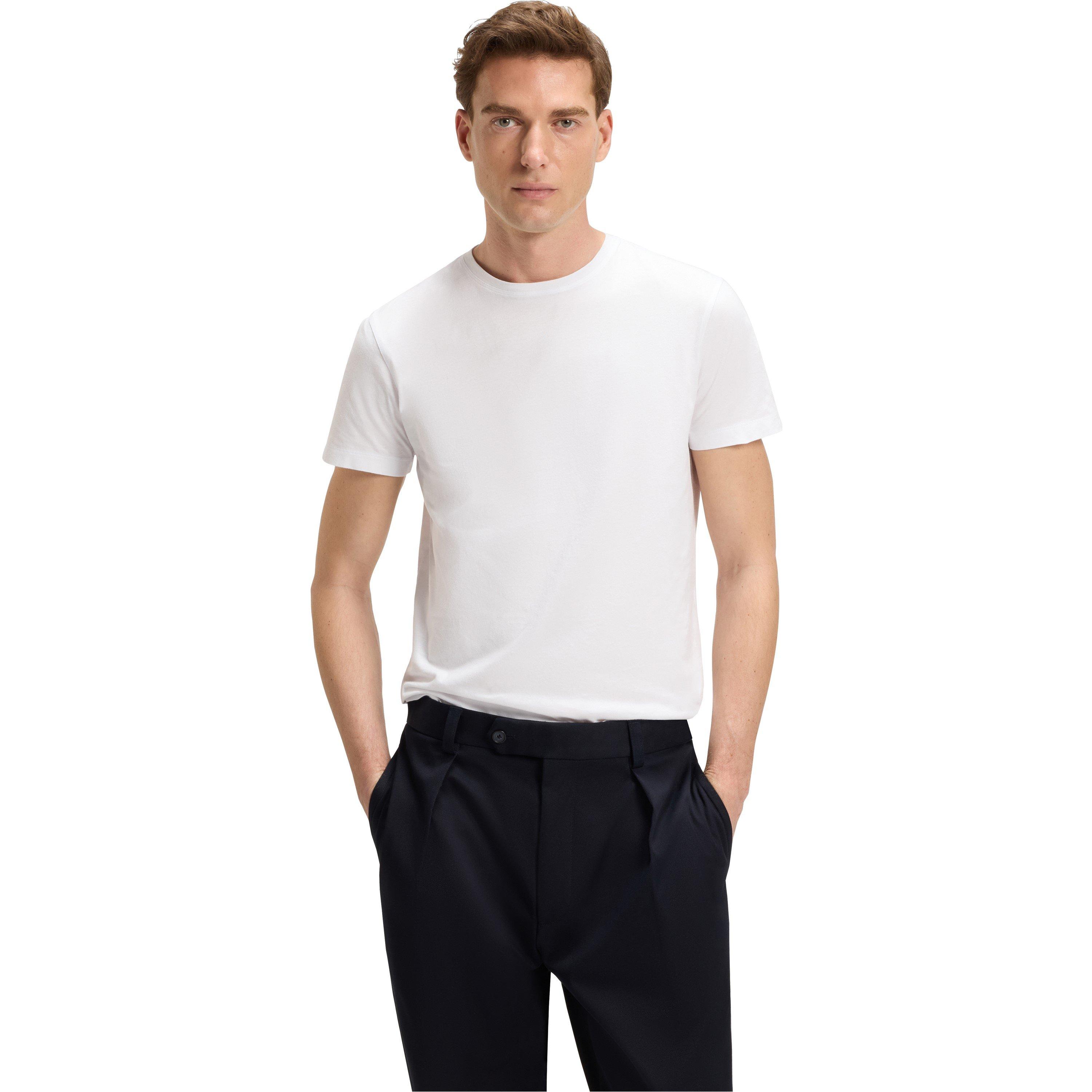 White 100 - Boss - Men's Double Breasted Taut 7 T-Shirt, Refined Versatile - 2