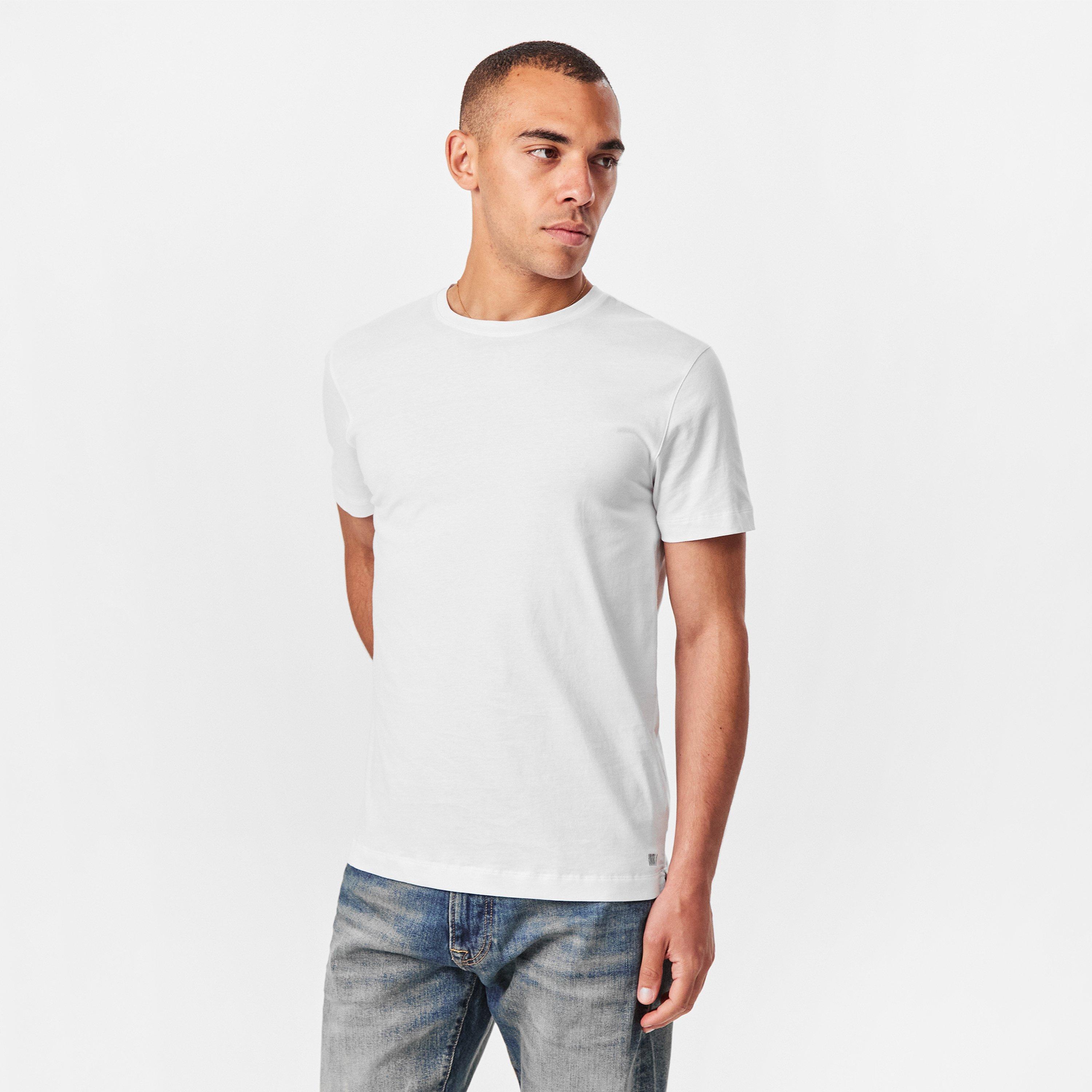 White 100 - Boss - Men's Double Breasted Taut 7 T-Shirt, Refined Versatile - 3