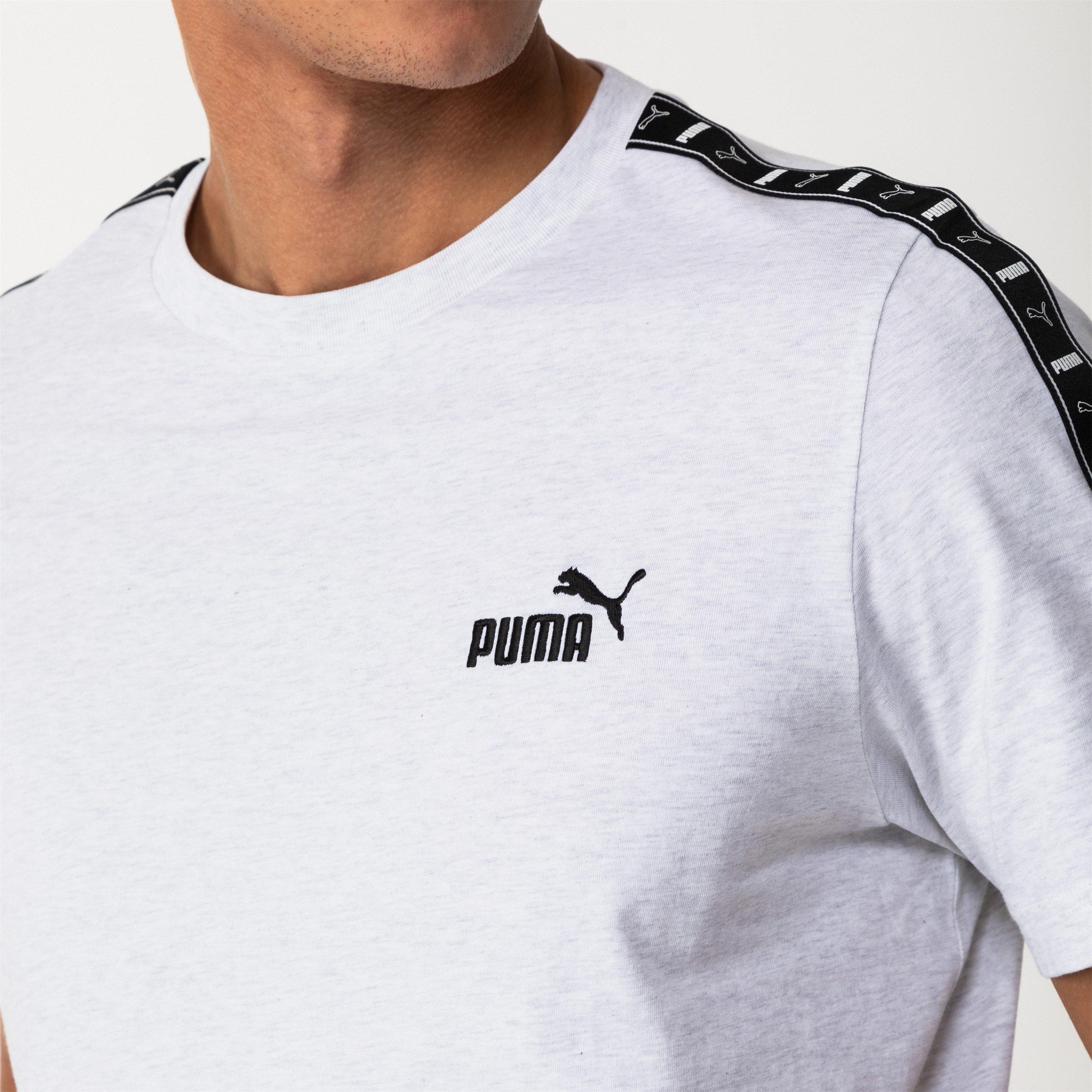 Grey Heather - Puma - Men's Tape Regular Fit T-Shirt - 3