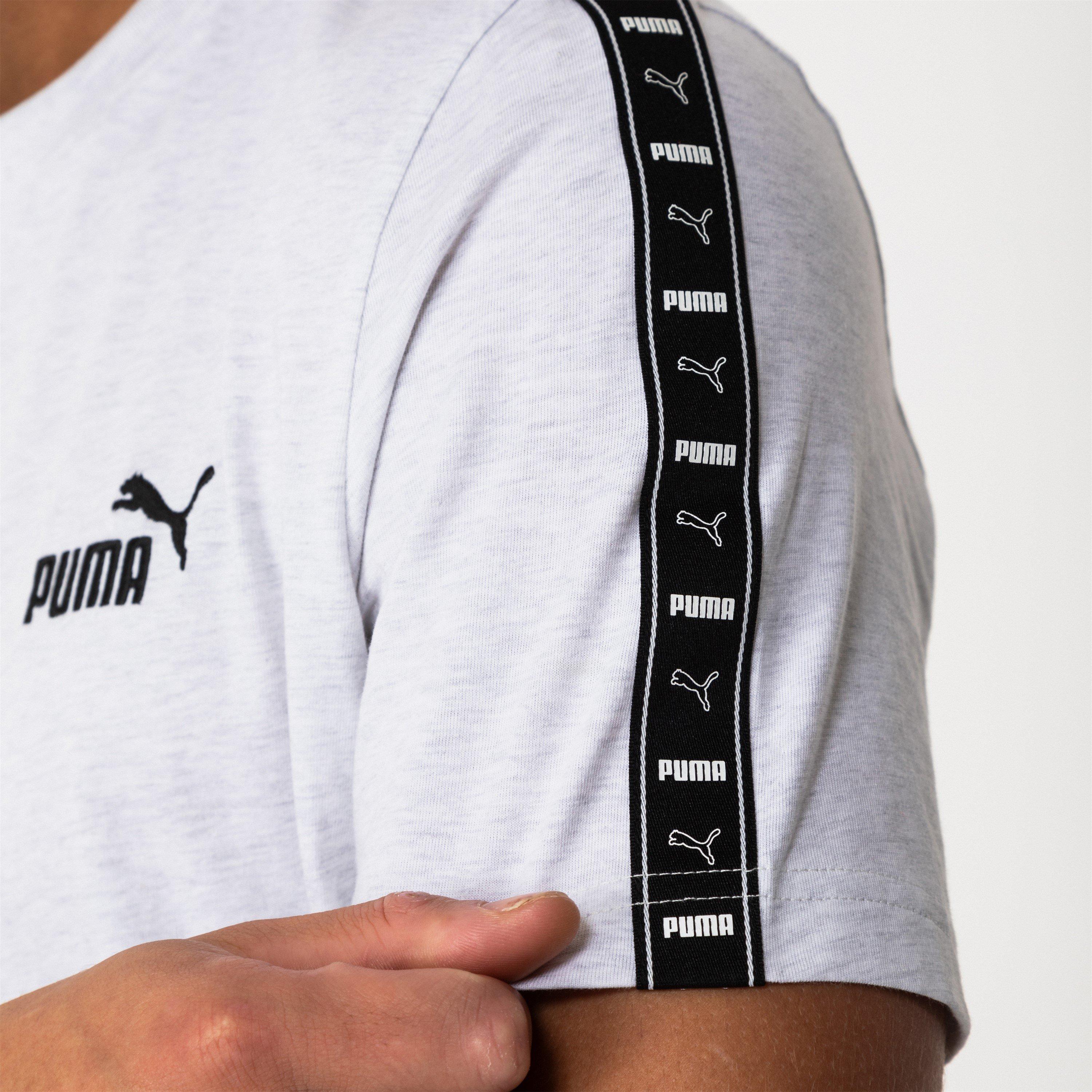 Grey Heather - Puma - Men's Tape Regular Fit T-Shirt - 4