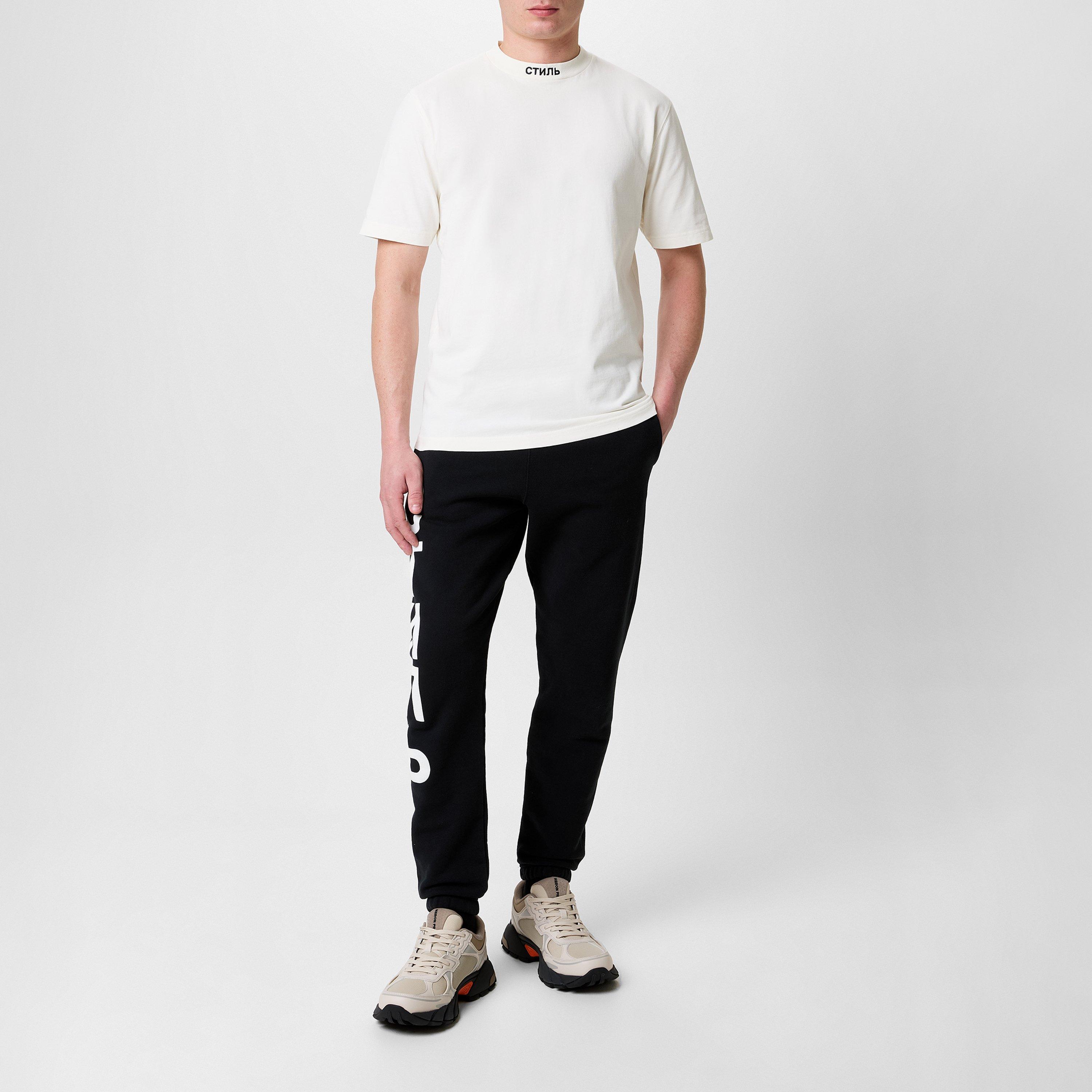 White/Black - Heron Preston - Embroidered Logo Short Sleeve T-Shirt - 4