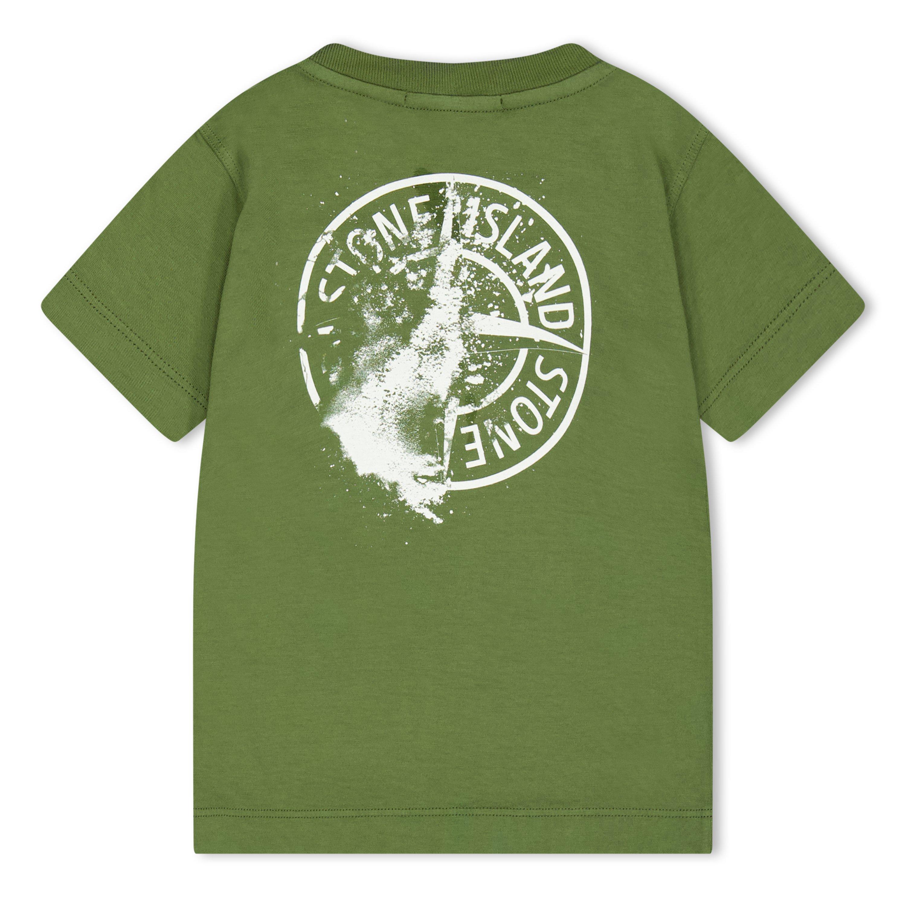 Millitery V005G - Stone Island - Kids' Short-Sleeve Cotton Logo T-Shirt - 2