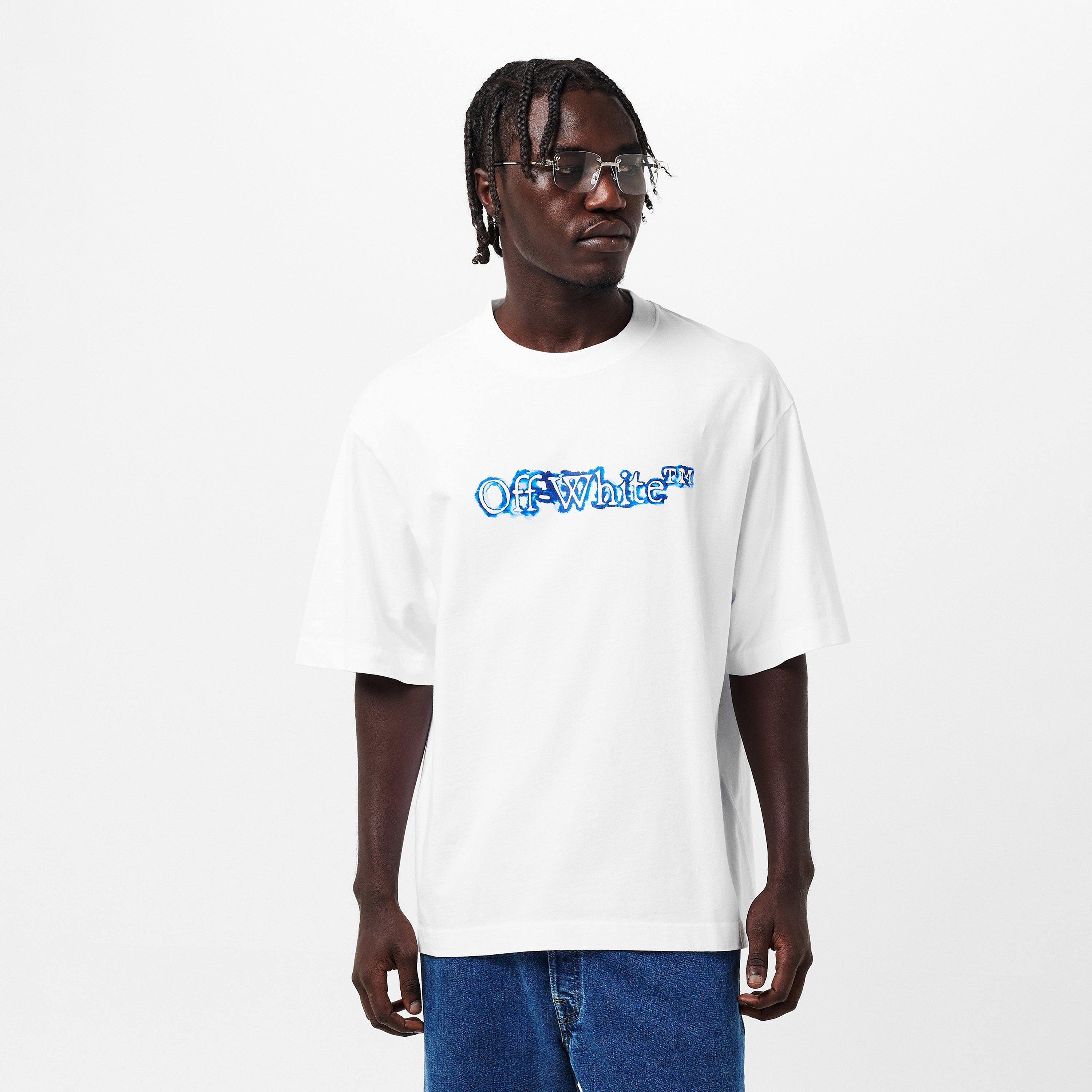 White - Off White - Men's Cloudy Arrow Regular Fit T-Shirt - 3
