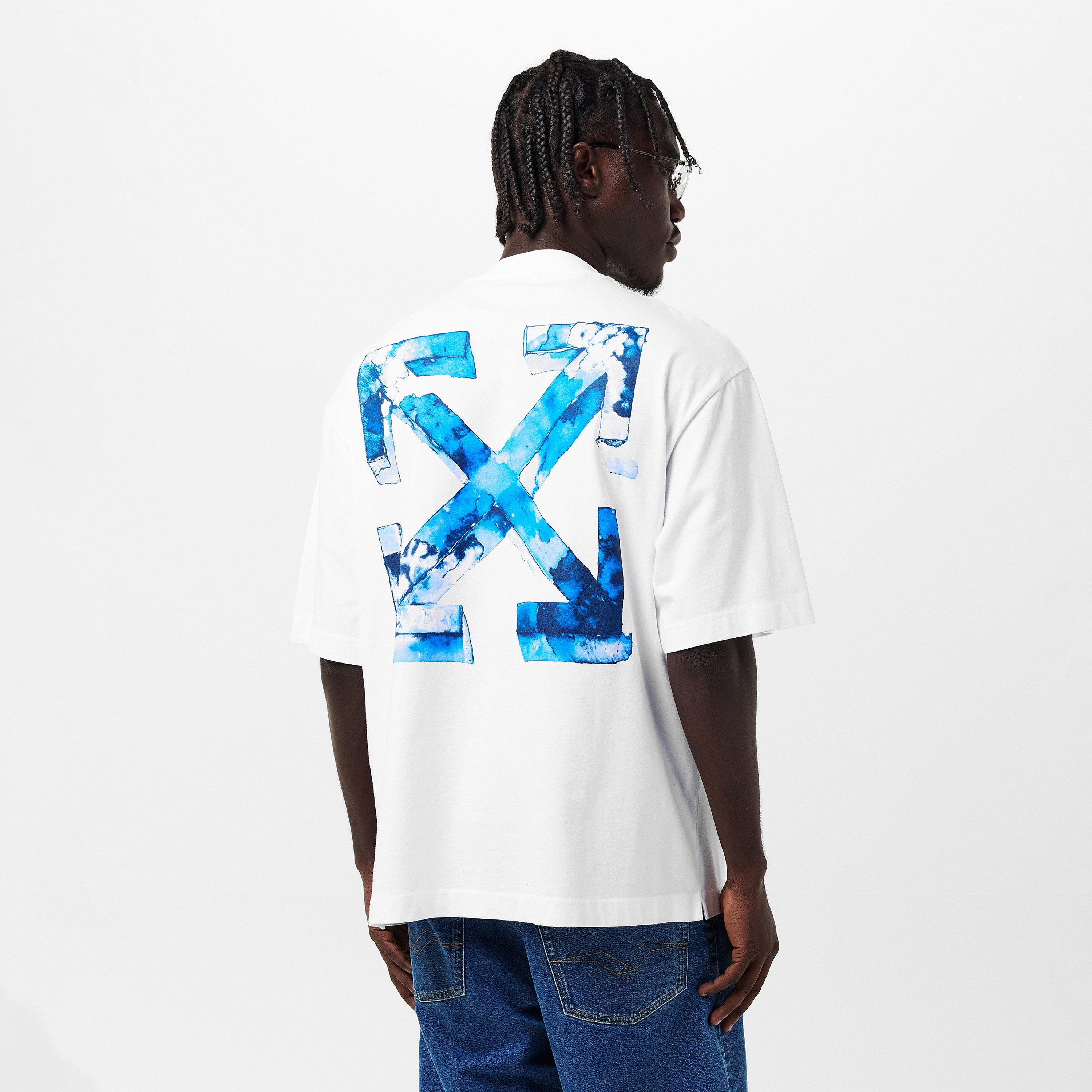 White - Off White - Men's Cloudy Arrow Regular Fit T-Shirt - 4