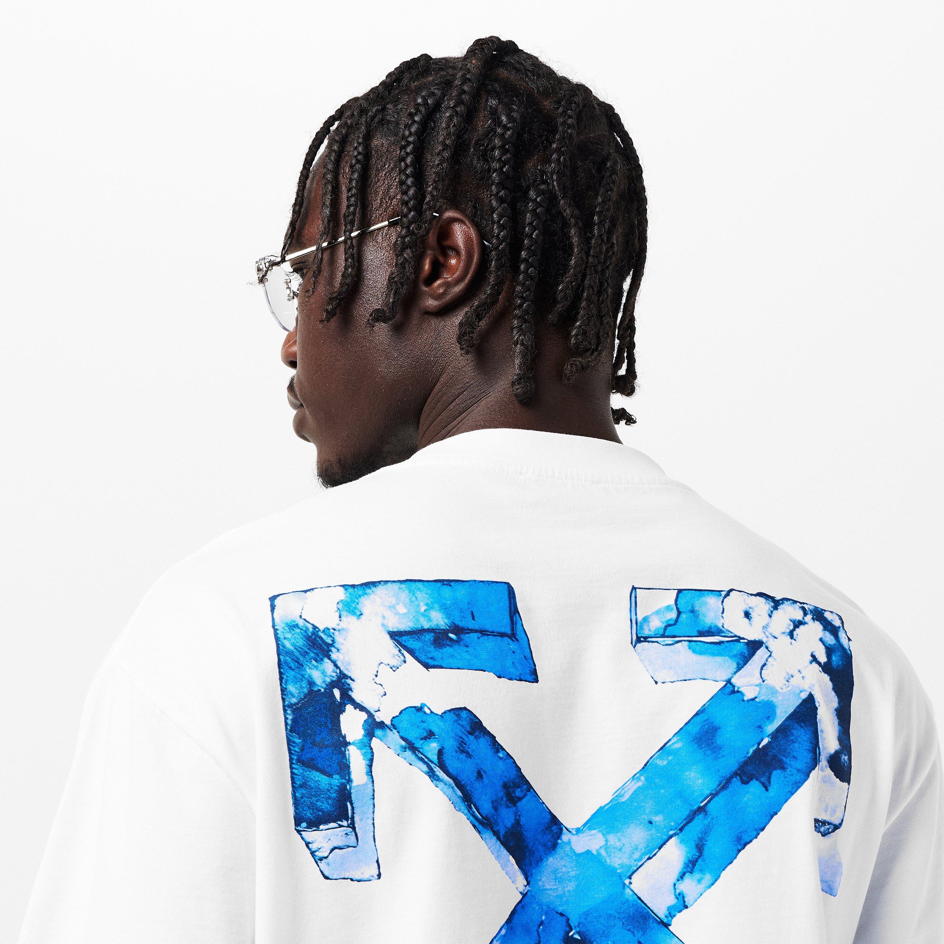 White - Off White - Men's Cloudy Arrow Regular Fit T-Shirt - 5